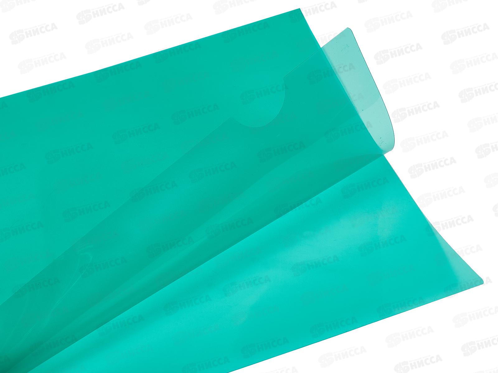 Папка-уголок BRAU-221639 жесткая, зеленая, 0,15мм *15/450