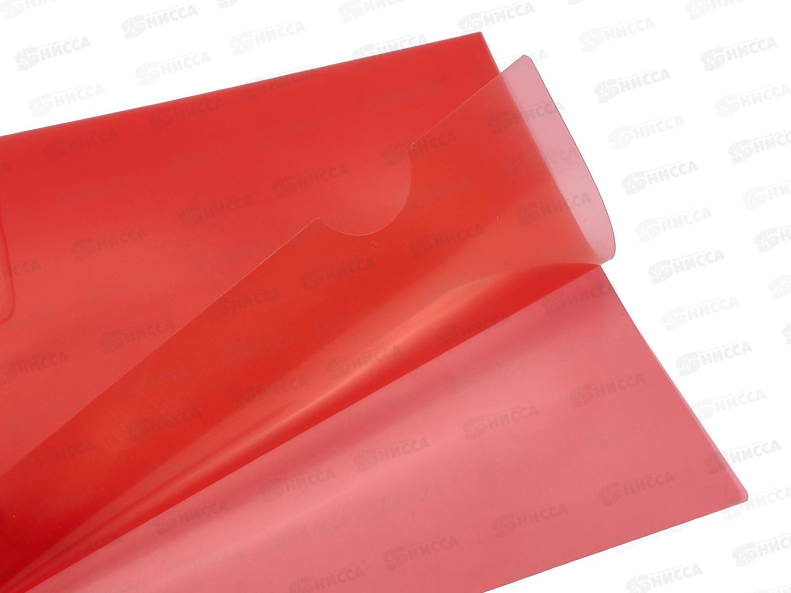 Папка-уголок BRAU-221640 жесткая, красная 0,15мм *15/450