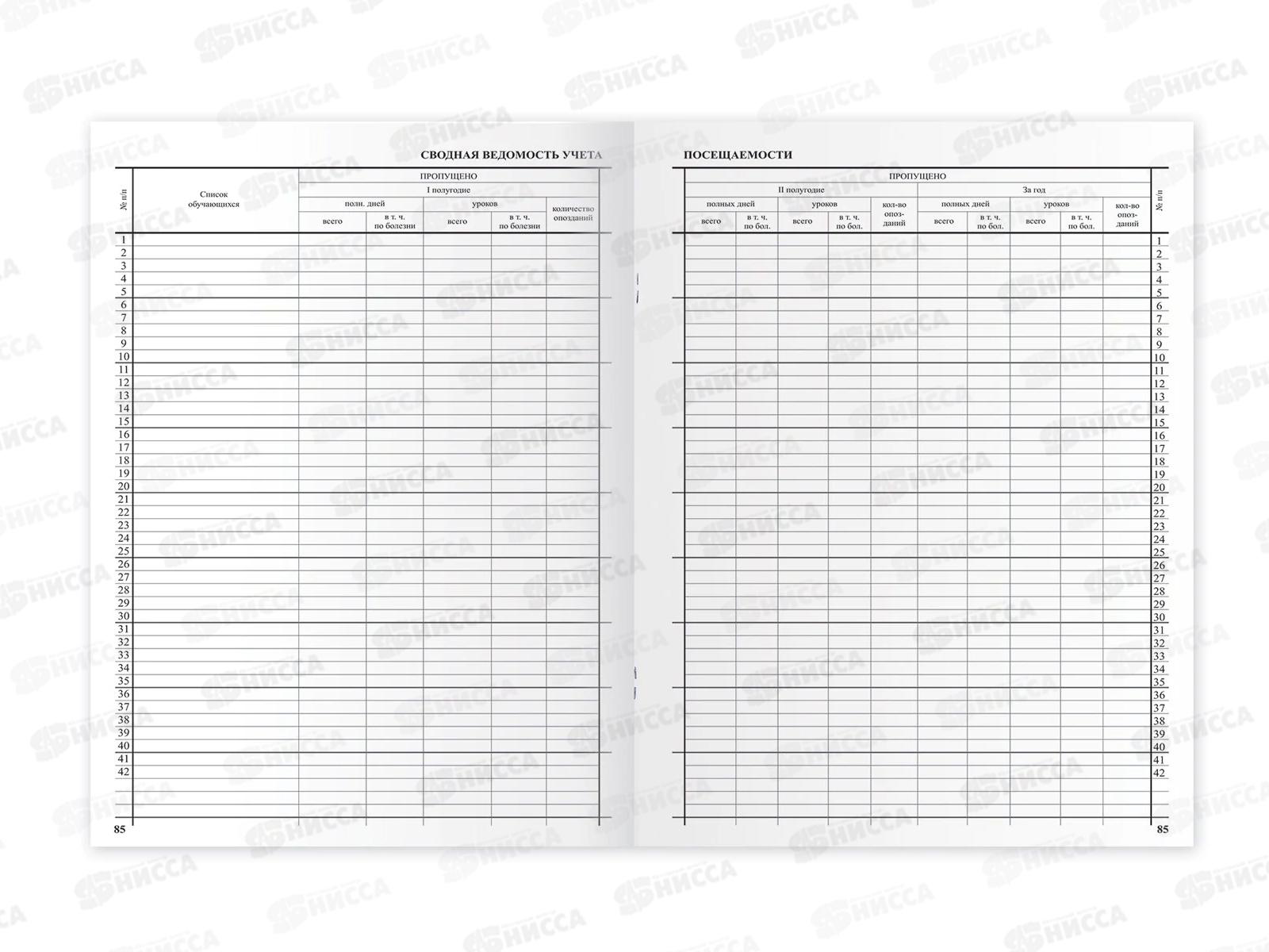 Классный журнал BRAU А4 5-11 класс, офсетный, ламинированная обложка, 125686 *10