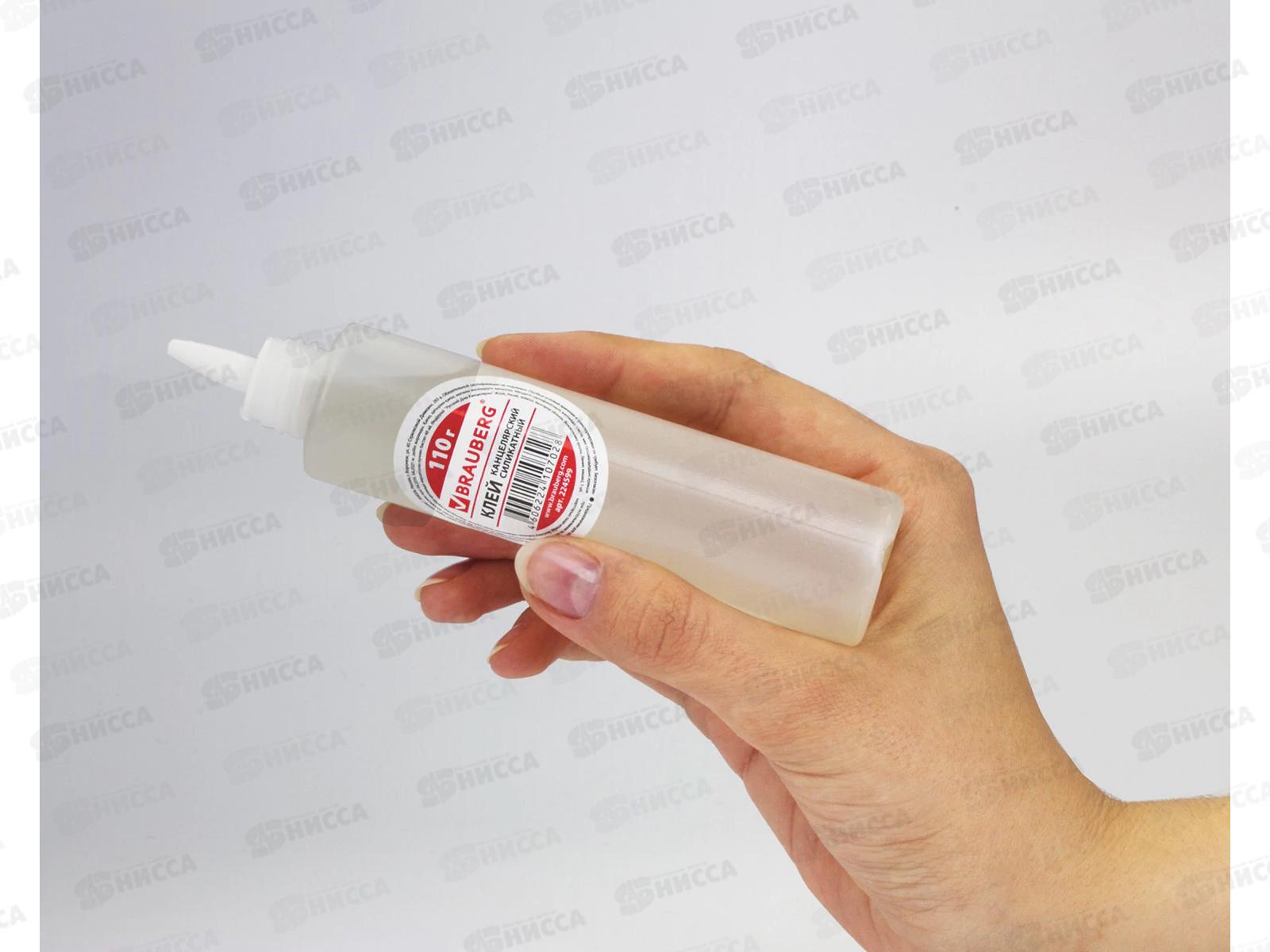 Клей силикатный BRAUBERG 110г, 224599 *72