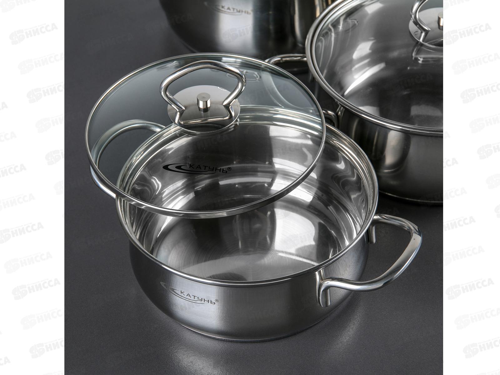 Набор кастрюль 6предметов Лира(2,2л+3,2л+4,2л) КТ-СР-002 *2