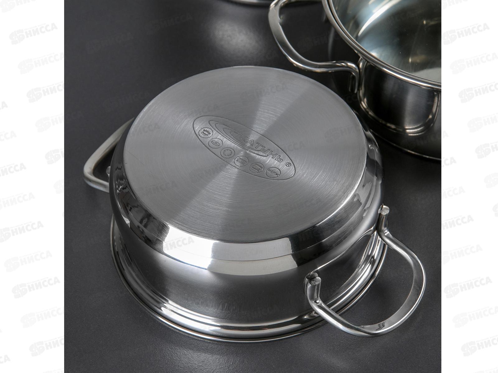 Набор кастрюль 6предметов Лира(2,2л+3,2л+4,2л) КТ-СР-002 *2