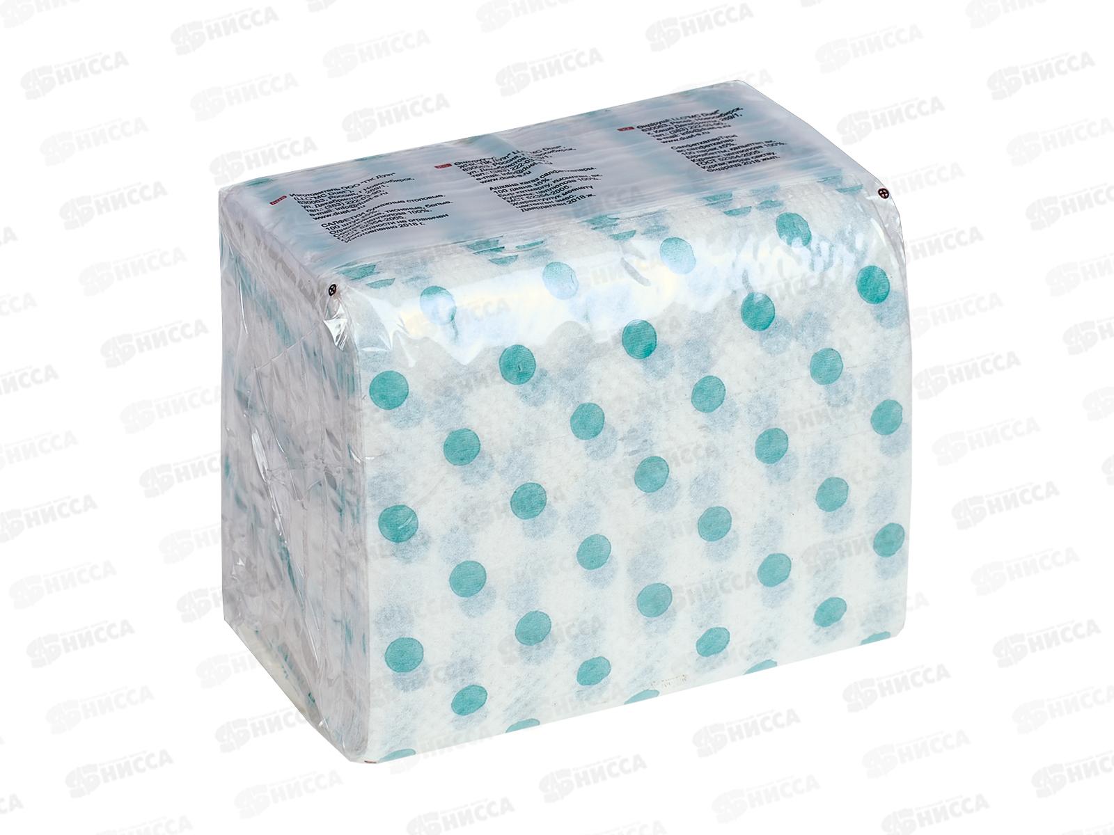 Салфетки ДУЭТ 100шт горох зеленый *50