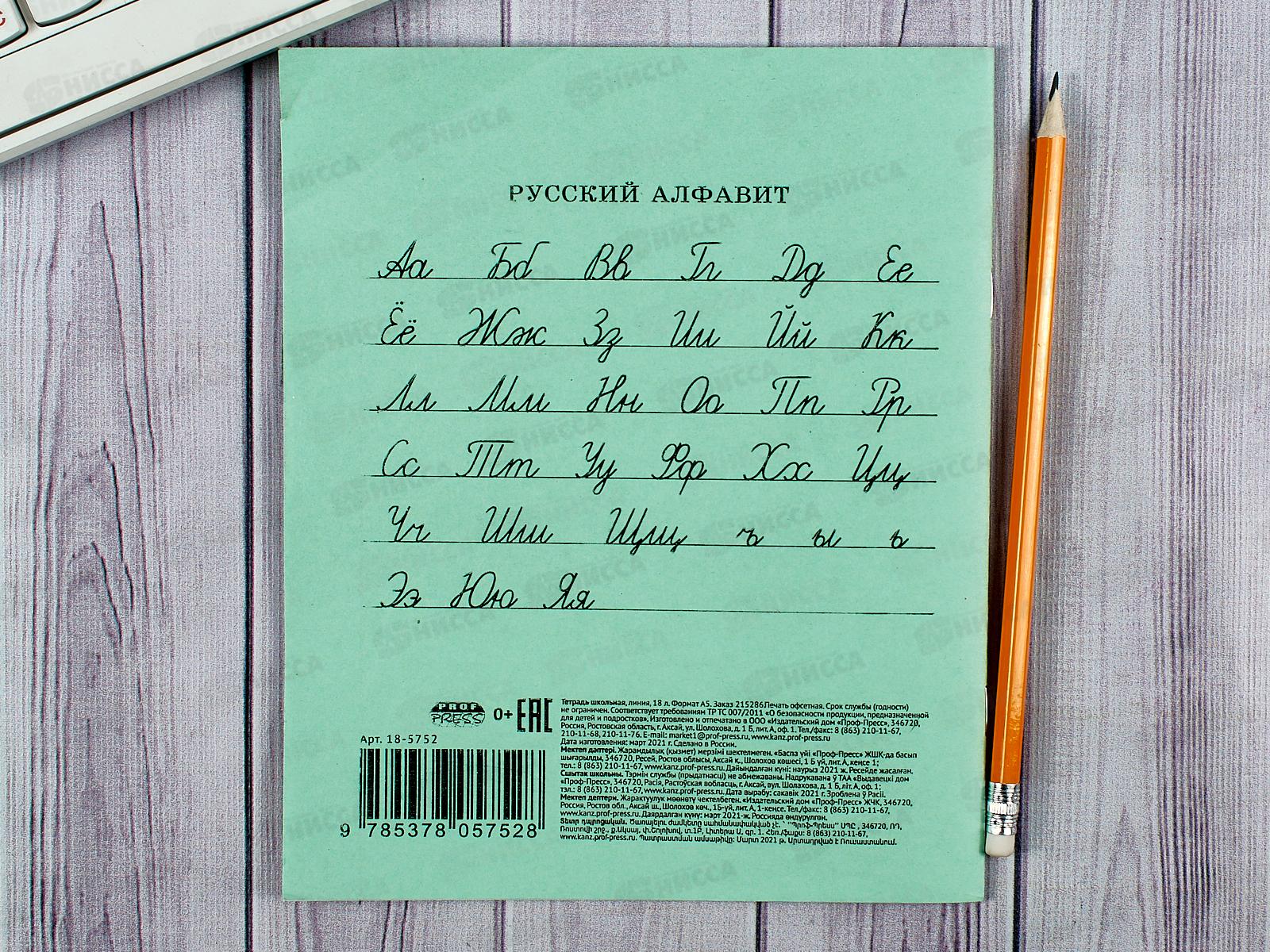 Тетрадь 18листов линия ПП стандарт, 5752 *300