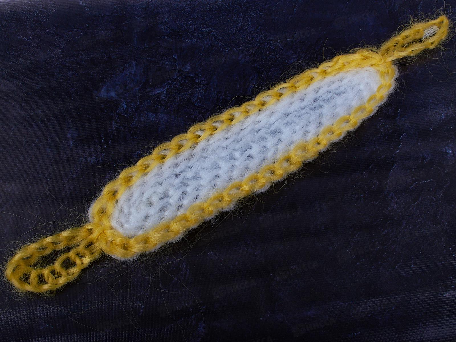 Мочалка банная синтетическая длинная элитная  *200