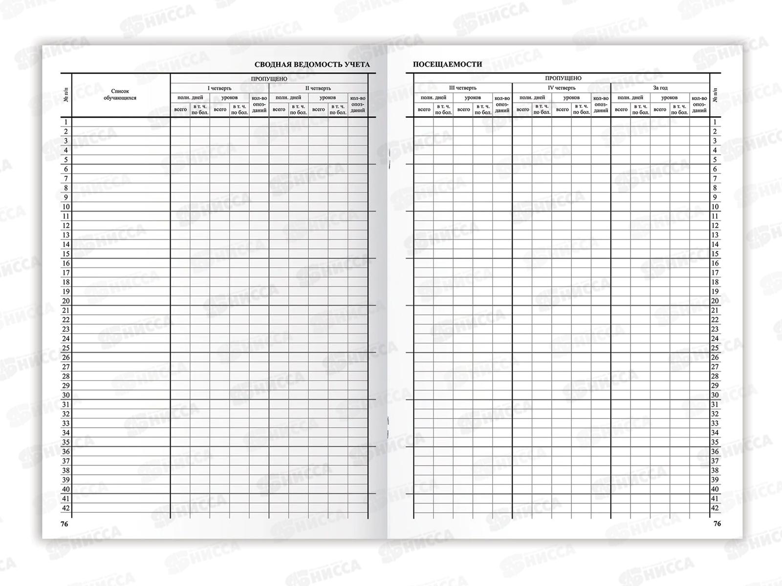 Классный журнал BRAU А4 1-4 класс, офсетный, ламинированная обложка, 125140 *10