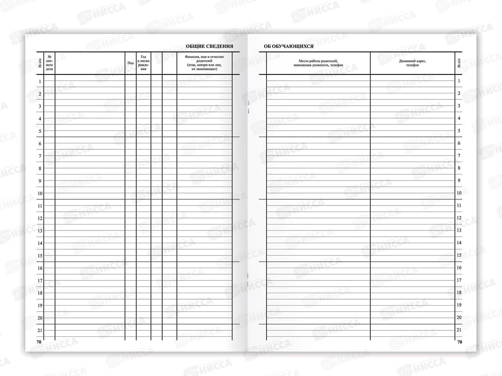 Классный журнал BRAU А4 1-4 класс, офсетный, ламинированная обложка, 125140 *10