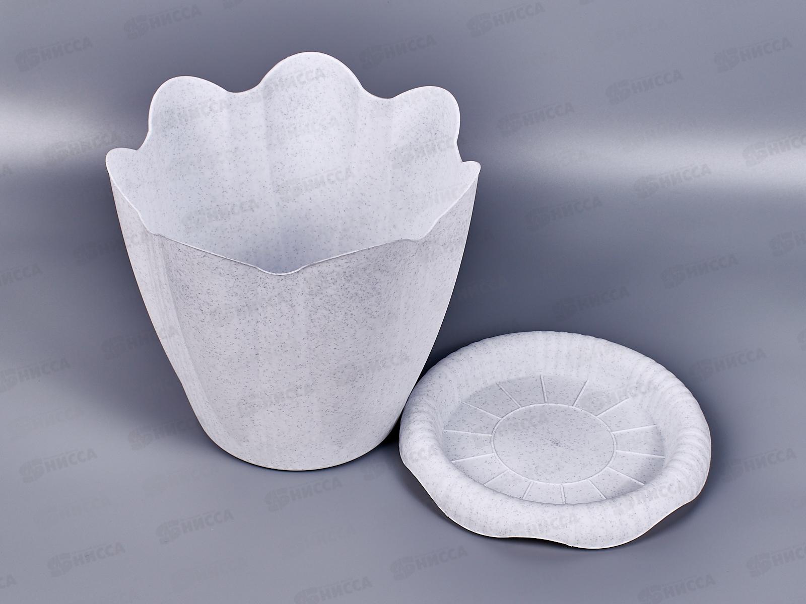 Горшок Эдельвейс-3,0л 20см Мраморный   С192М*25