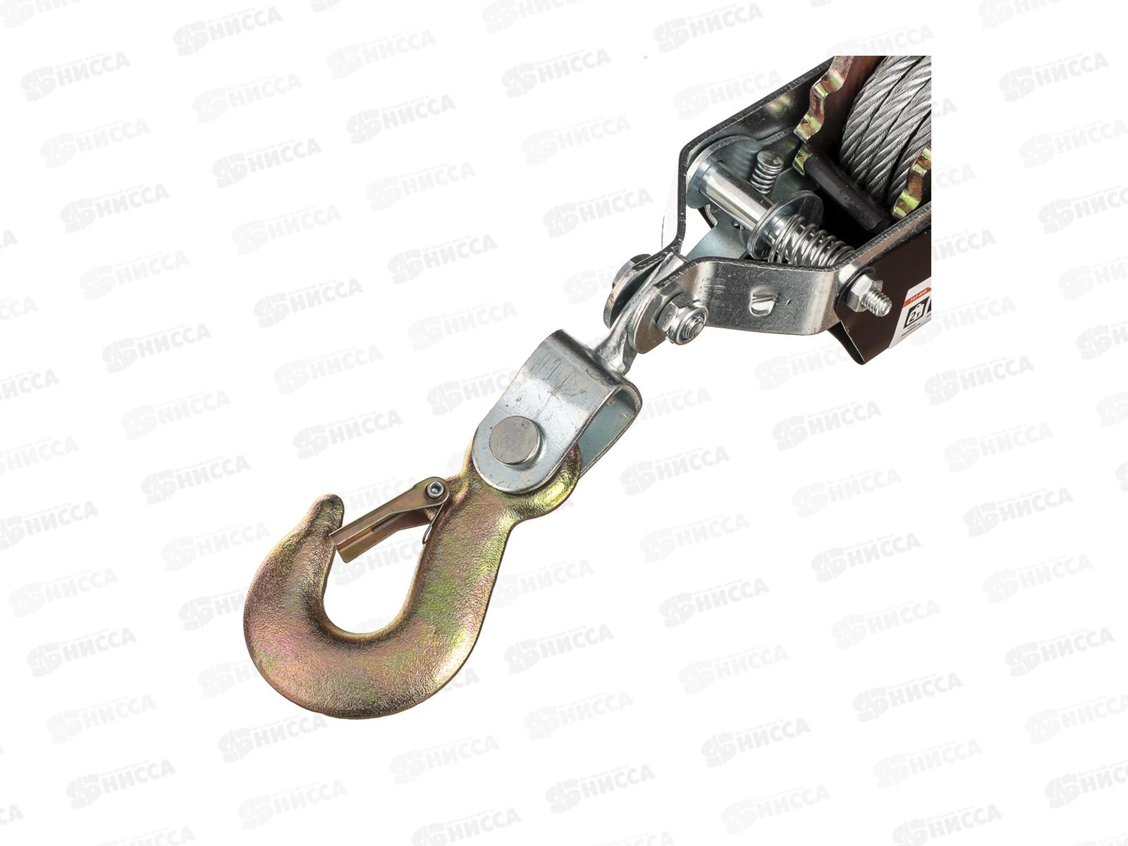 Лебедка  ручная ЕРМАК TR8021 2т, длина троса 2,5м  737-058   г