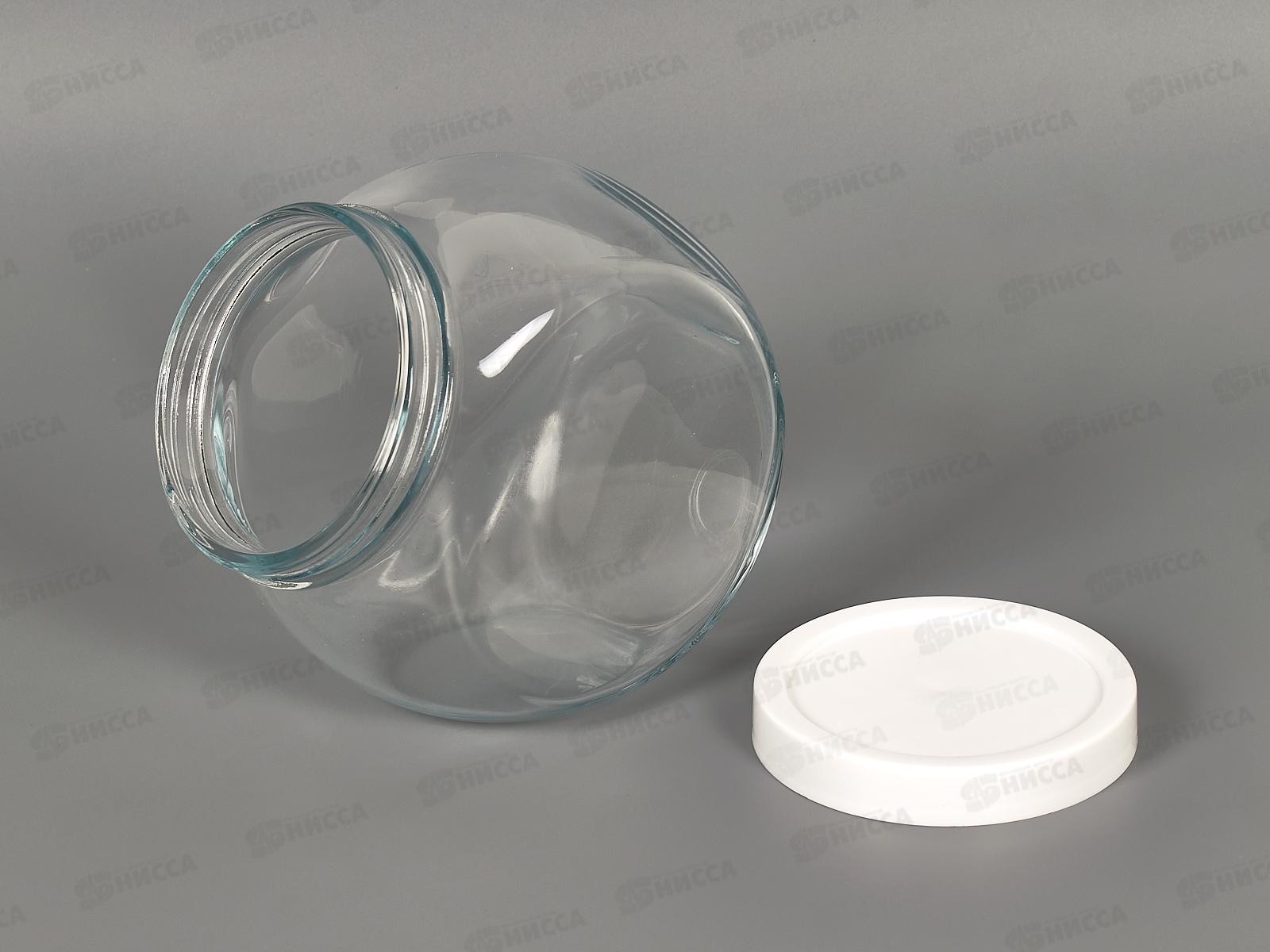 Банка для сыпучих продуктов  1,7л BELLA белая крышка  43894W  *6