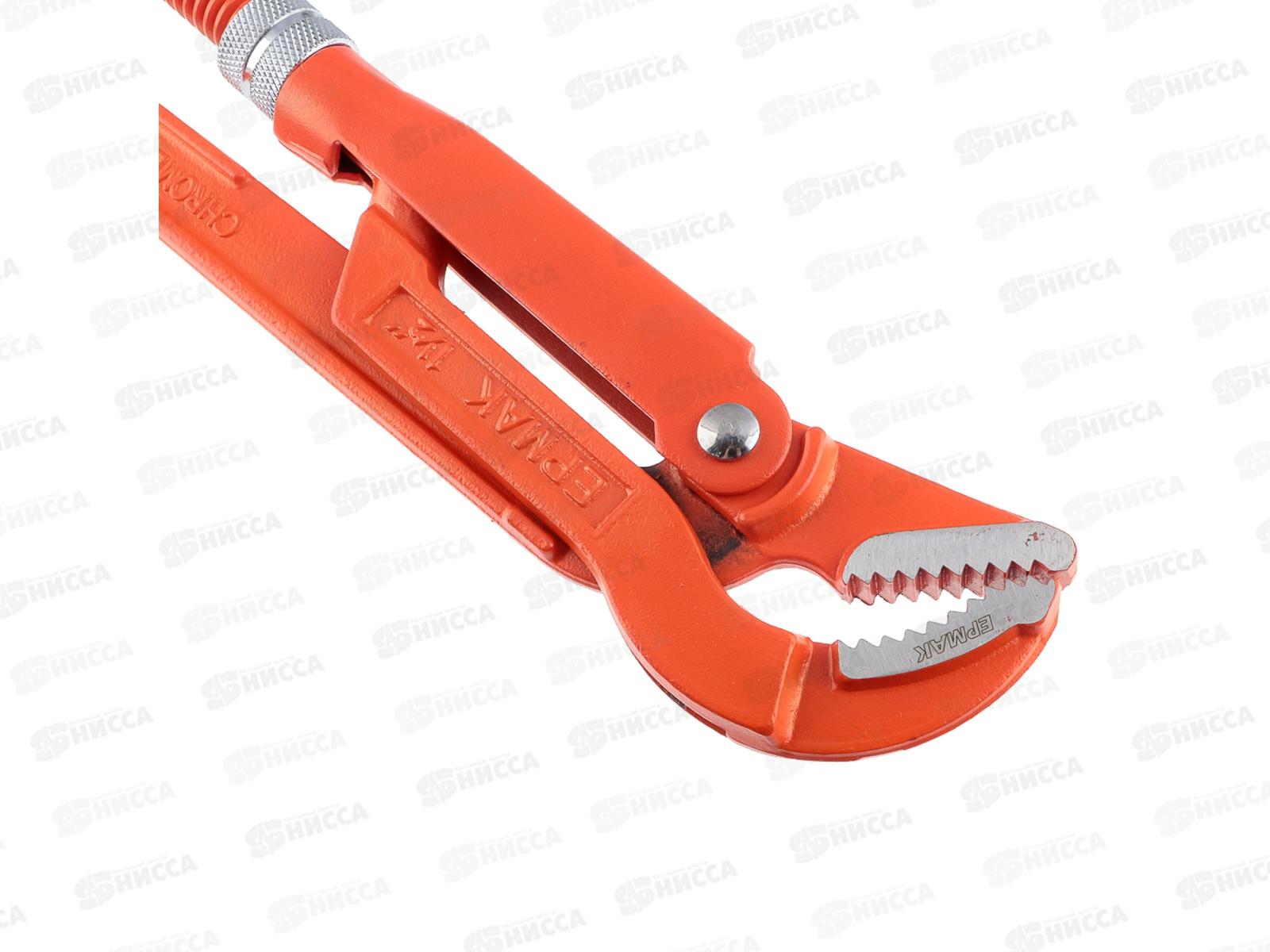 Ключ трубный рычажный изогнутые губы размер 1 1/2&quot  ЕРМАК 655-018  г