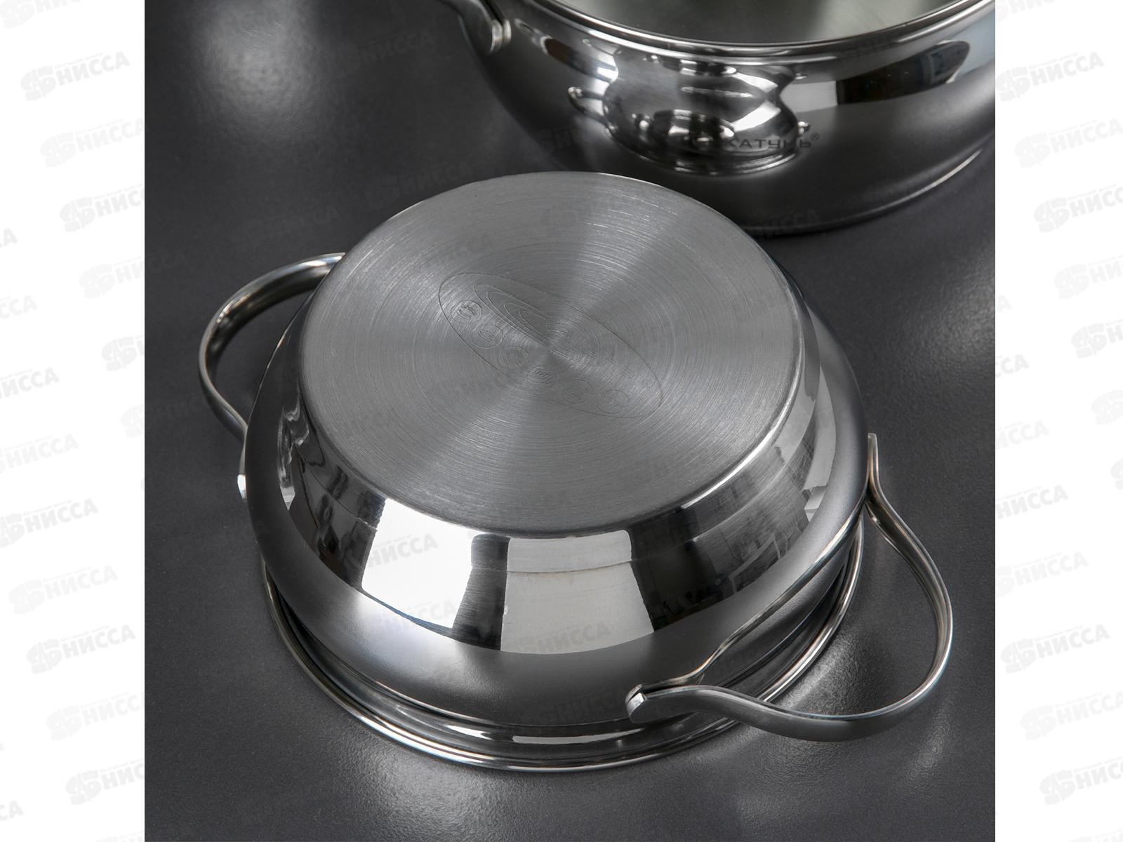 Набор кастрюль 6предметов Медея(1,6л+2,2л+3,2л)КТ-АР-011-1