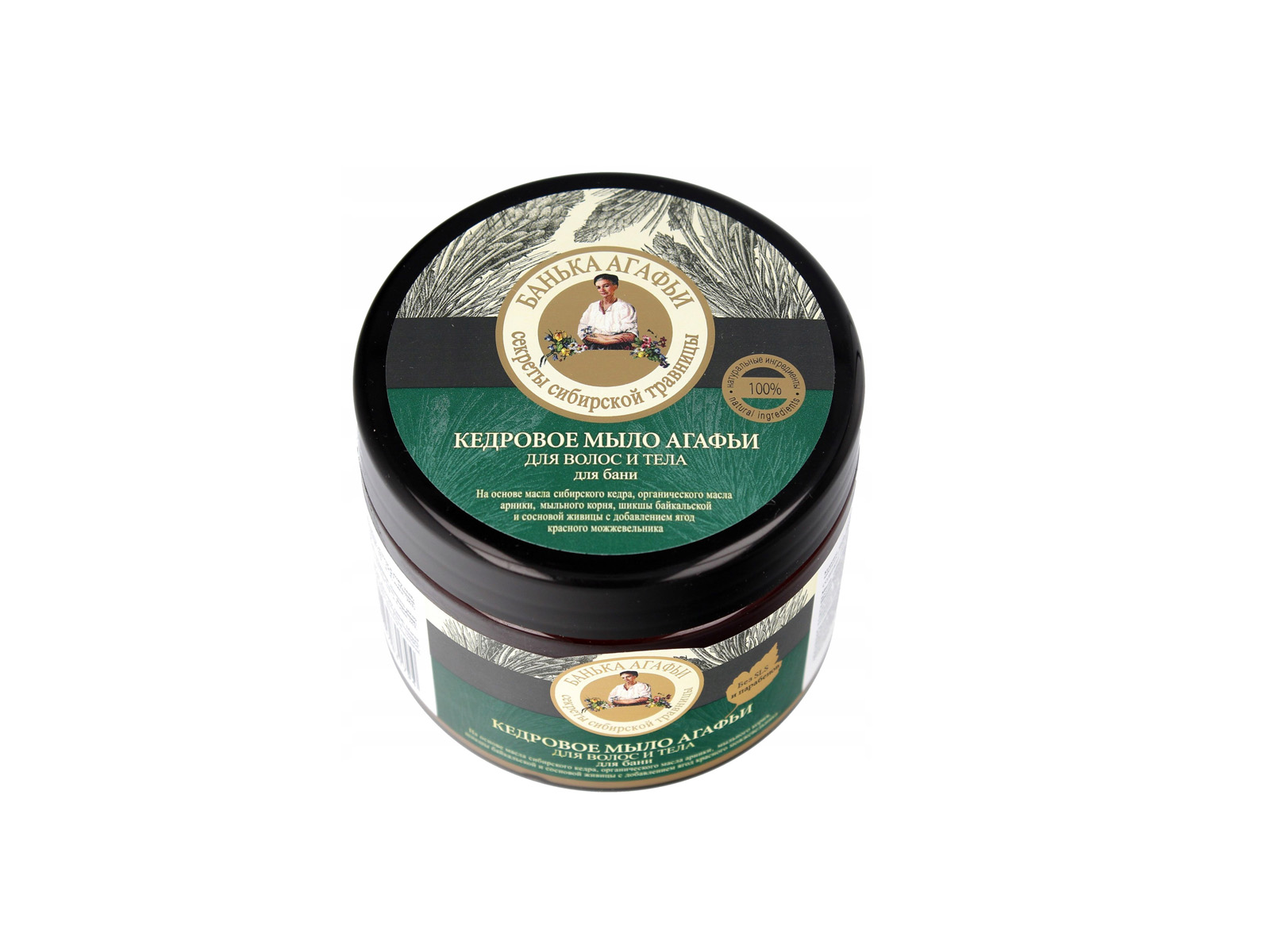 Рецепты Бабушки Агафьи Банька Агафьи мыло для волос и тела кедровое 300мл *12 1794