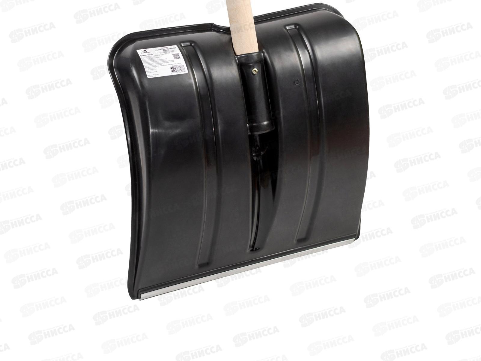 Лопата снеговая Витязь с деревянным черенком и V-образной ручкой, 380*365мм *10