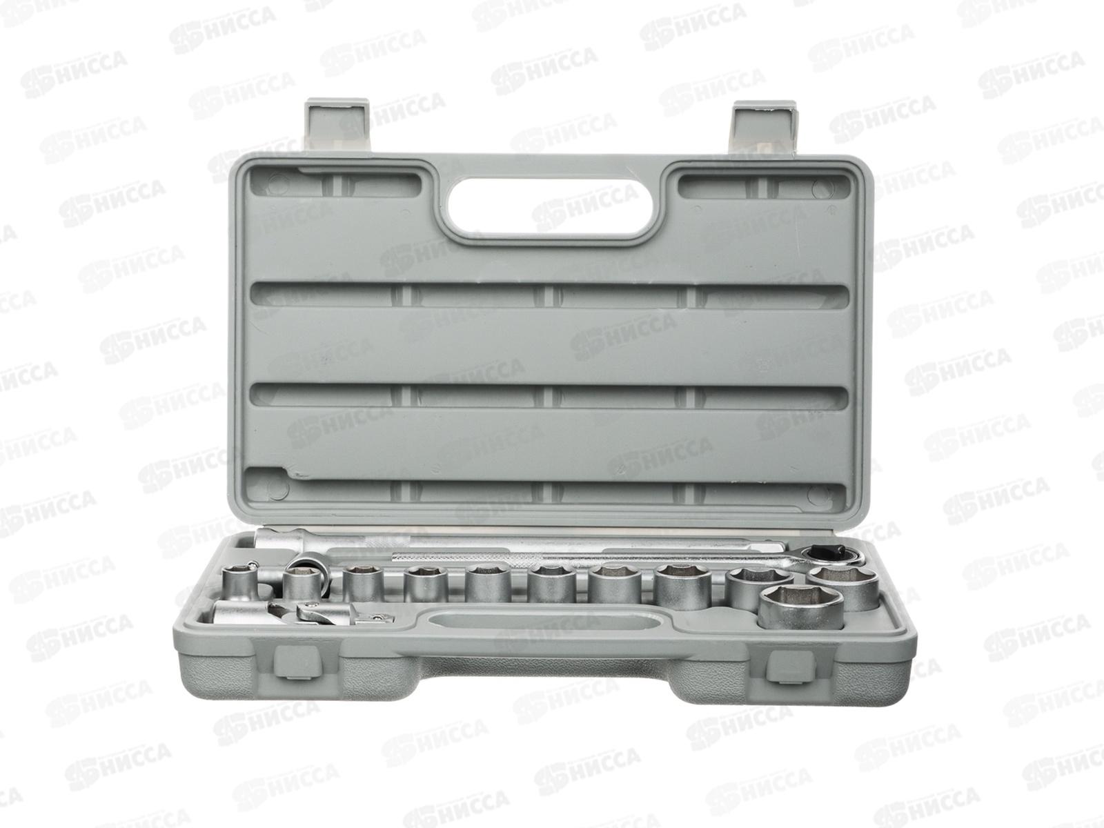 Набор головок ЕРМАК 16предметов10-27мм с карданным шарниром 1/2&quot  736-498  г