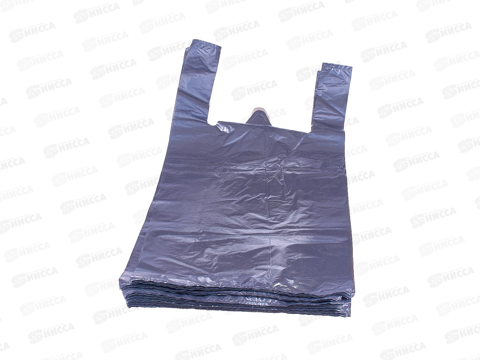 Пакет майка ПНД 30*55*30мкм Далматины черный *50/1000