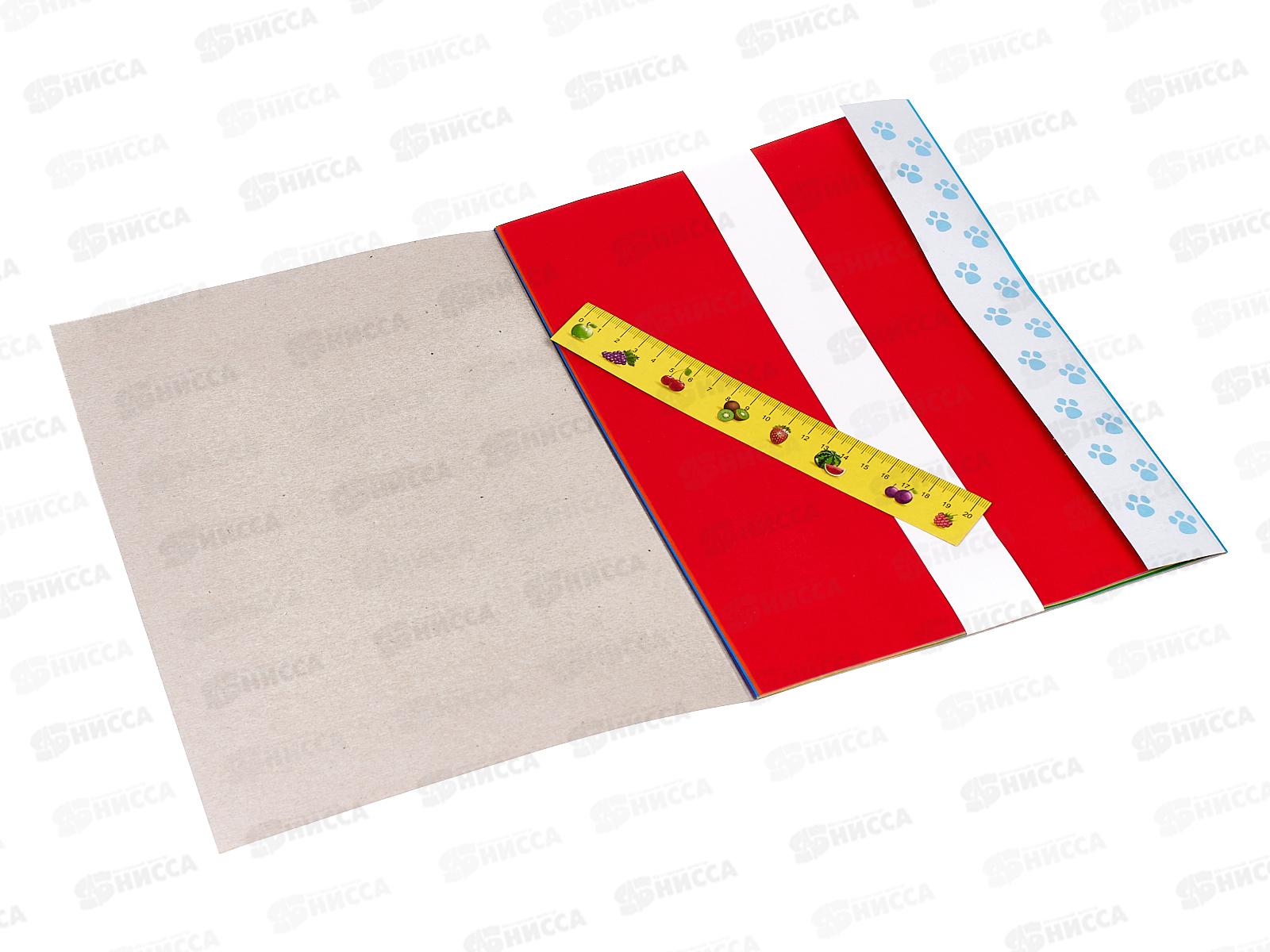 Цветная бумага 16 листов  8 цветов А4 ЛХ Котик (ЦБ-8) *30