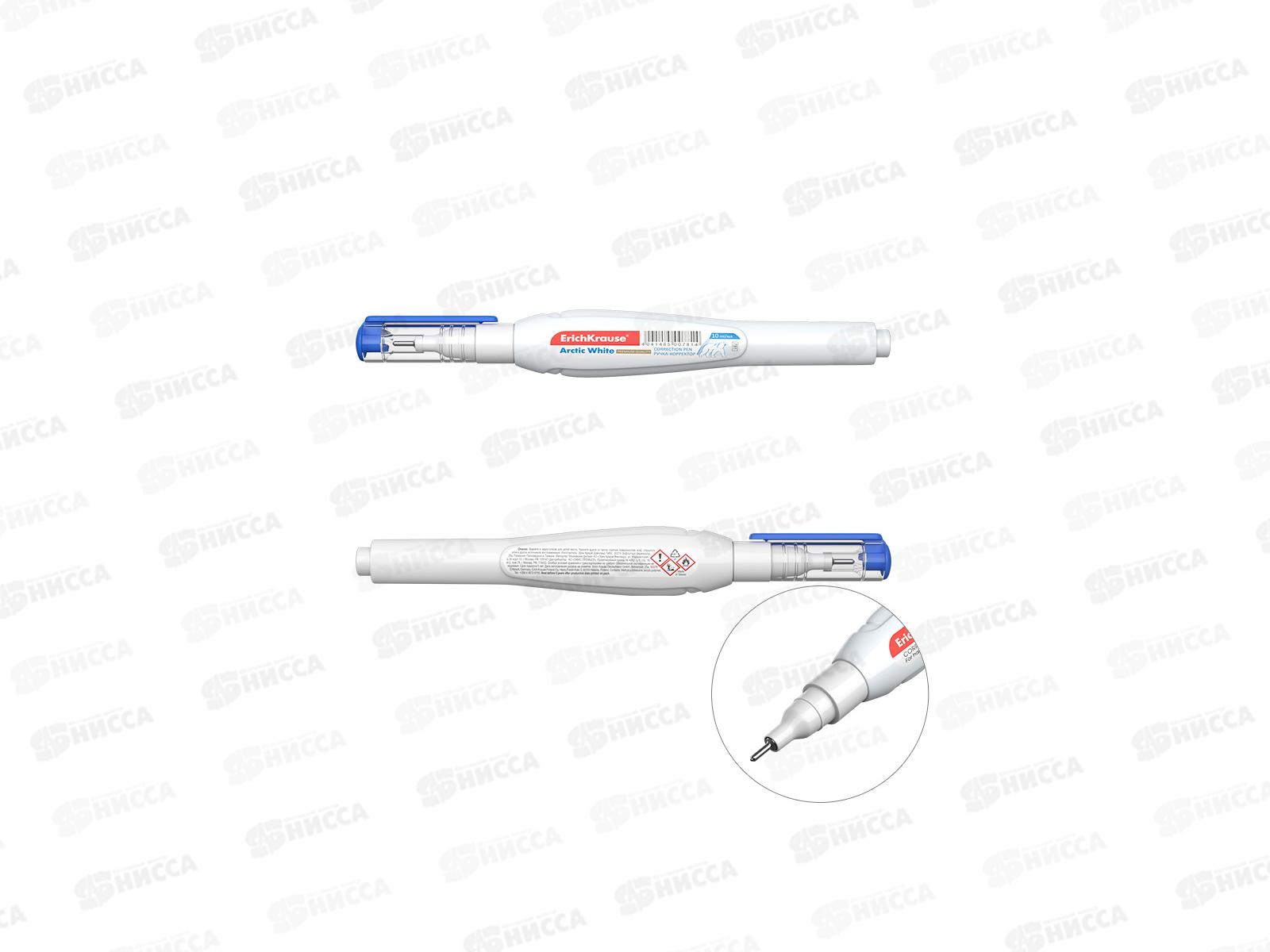 Корректирующий карандаш EK 10мл, Arctic White, металлический наконечник, 781 *12/396