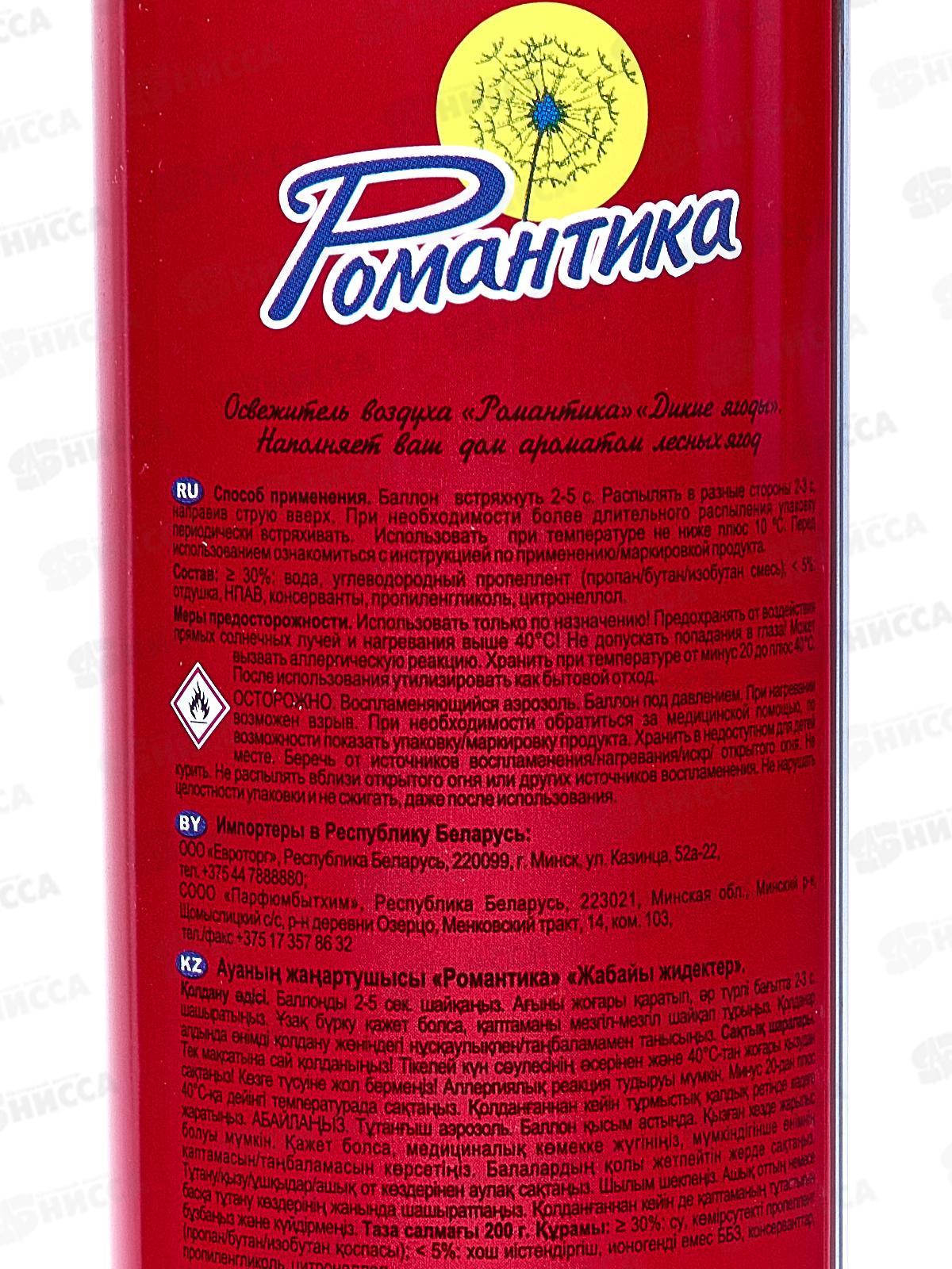 РОМАНТИКА освежитель Дикие ягоды 300мл *12