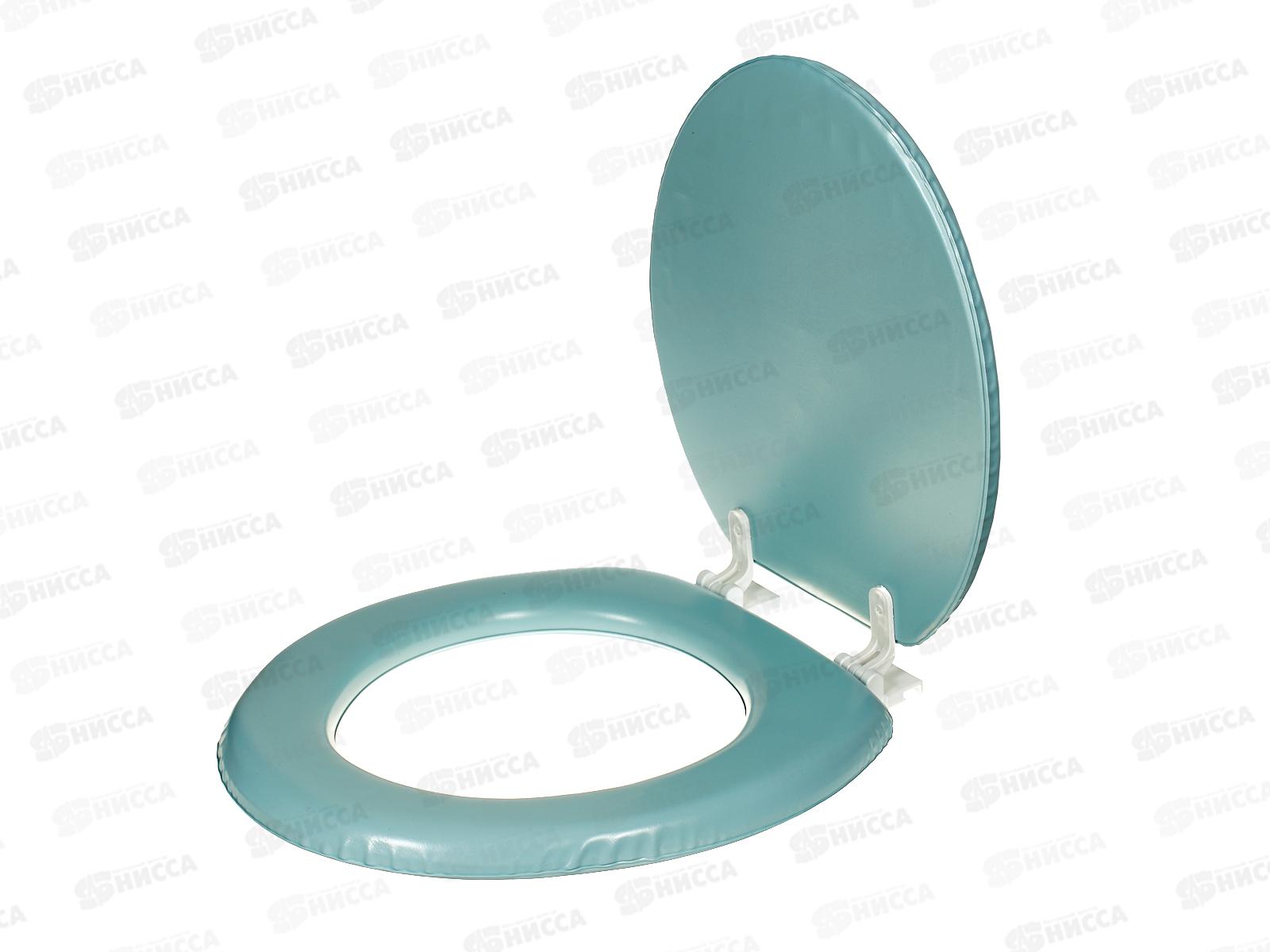 Сиденье на унитаз мягкое голубого цвета *17