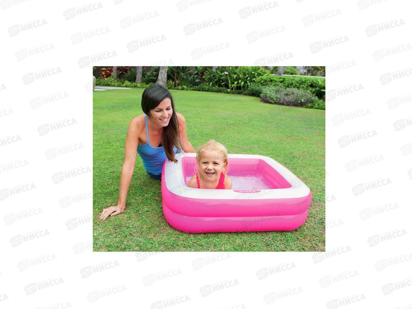 Бассейн 57100 (85х85х23см) надувное дно 1-3лет  INTEX  *6