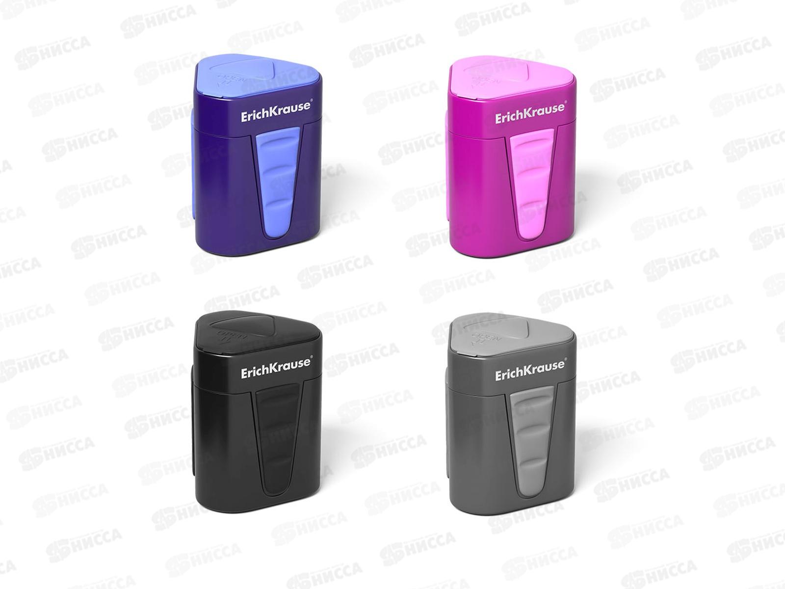 Точилка Erich Krause 33615 3-Touch, пластиковая ассортимент *12