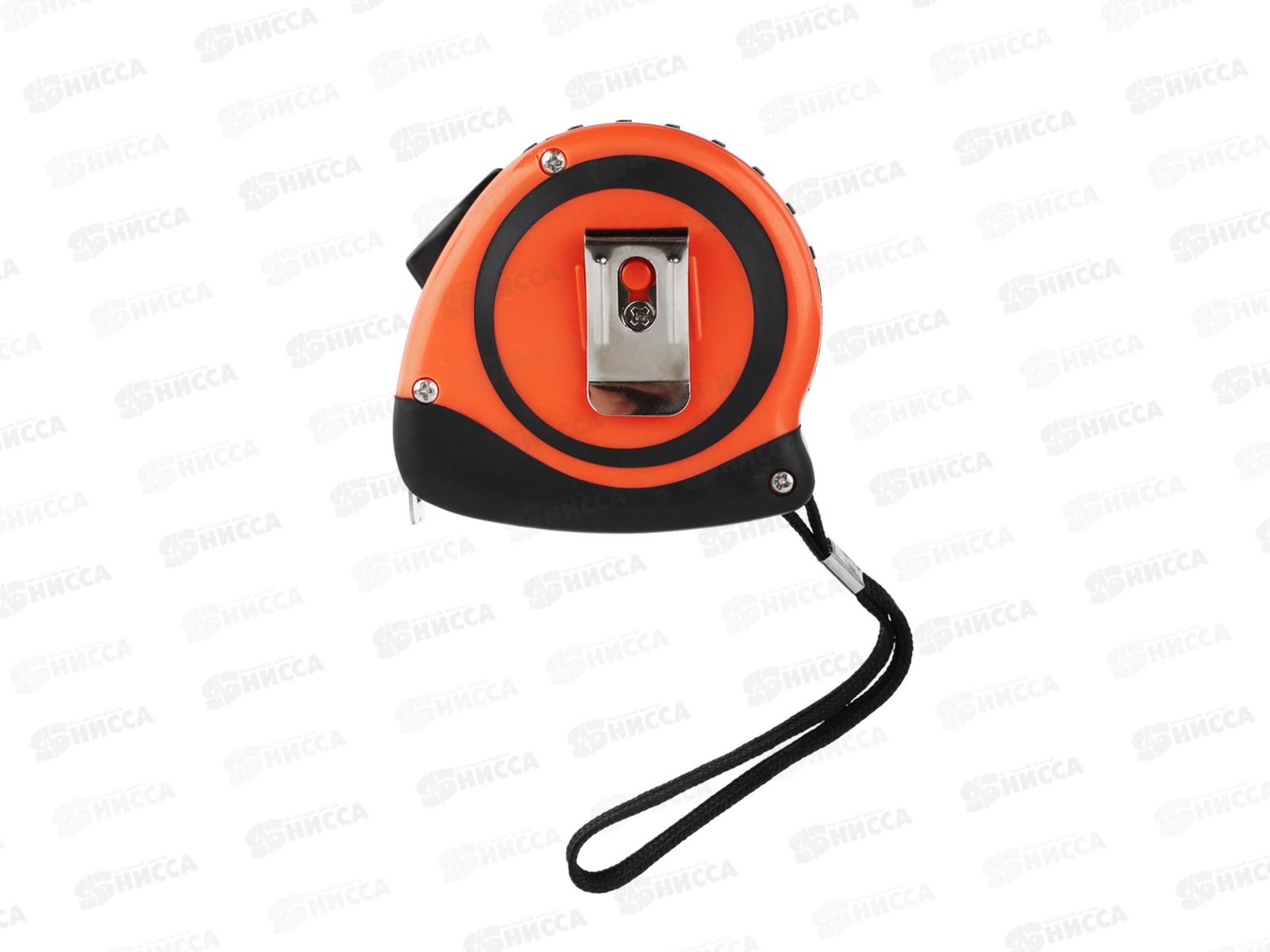 Рулетка 5м ЕРМАК &quotАвтостоп&quot, двухкомпонентный корпус 658-121   г *12