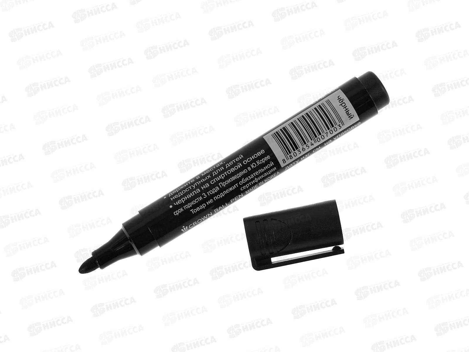 Маркер CROWN Multi marker, перманентный 3мм. черный СРМ-800 *12/720