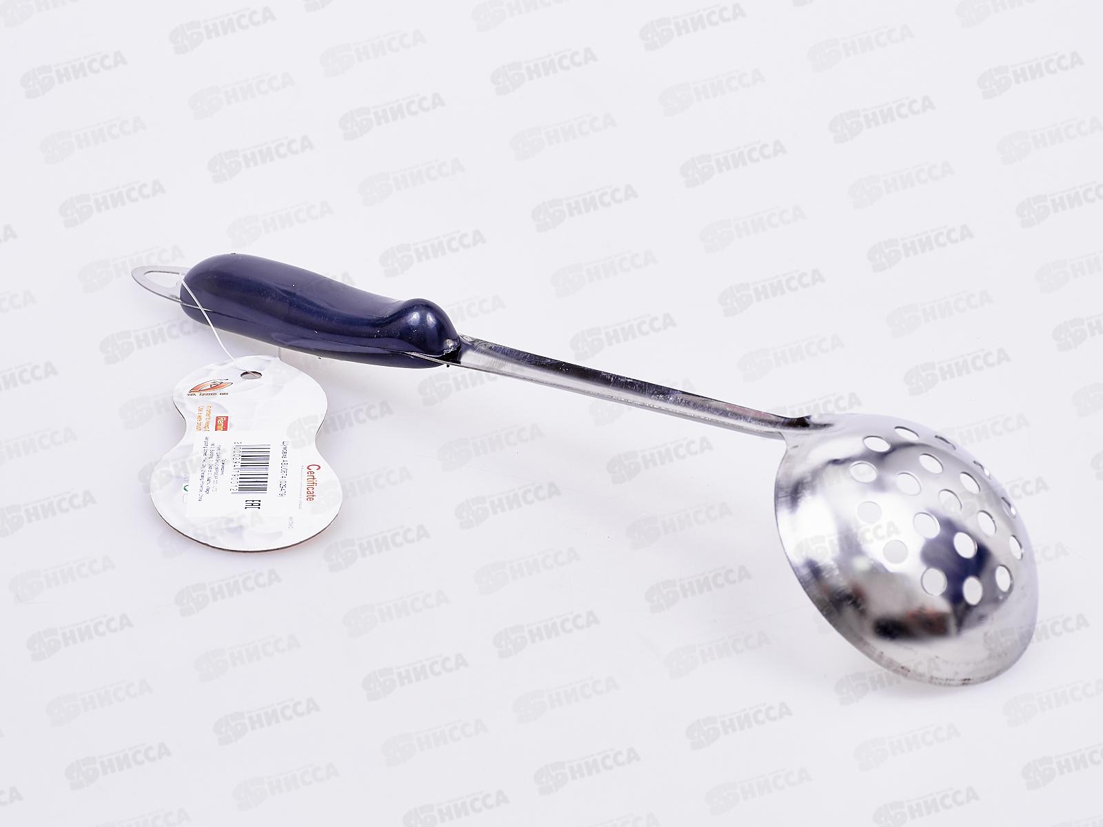 Шумовка АВ0874,металлическая с пластиковой ручкой (029479)  Ж