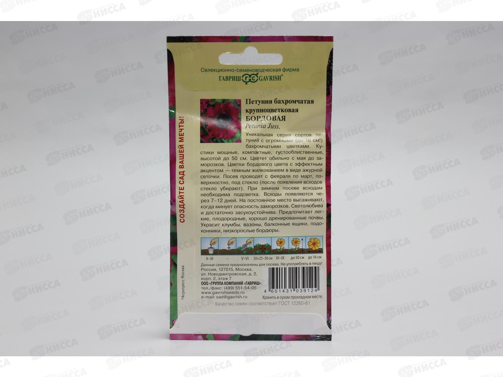 Петуния Бордовая бахромчатая 7 штук в пробирке Н12  *10 ГШ