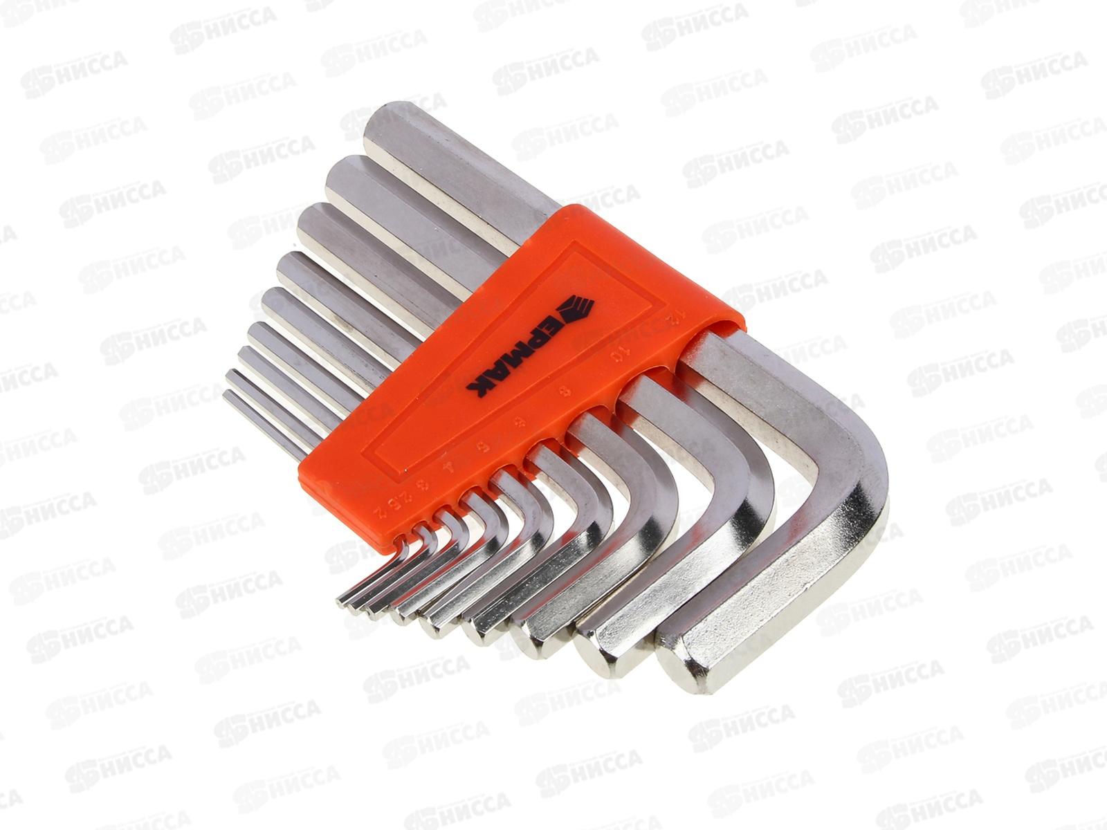 Набор ключей-шестигранников ЕРМАК 2,0-12мм, 9 штук (009)  657 - 009  г