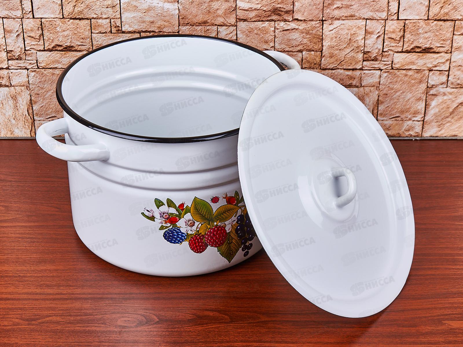 Кастрюля 8,0л цилиндрическая декорированная с петлей С1620 *2