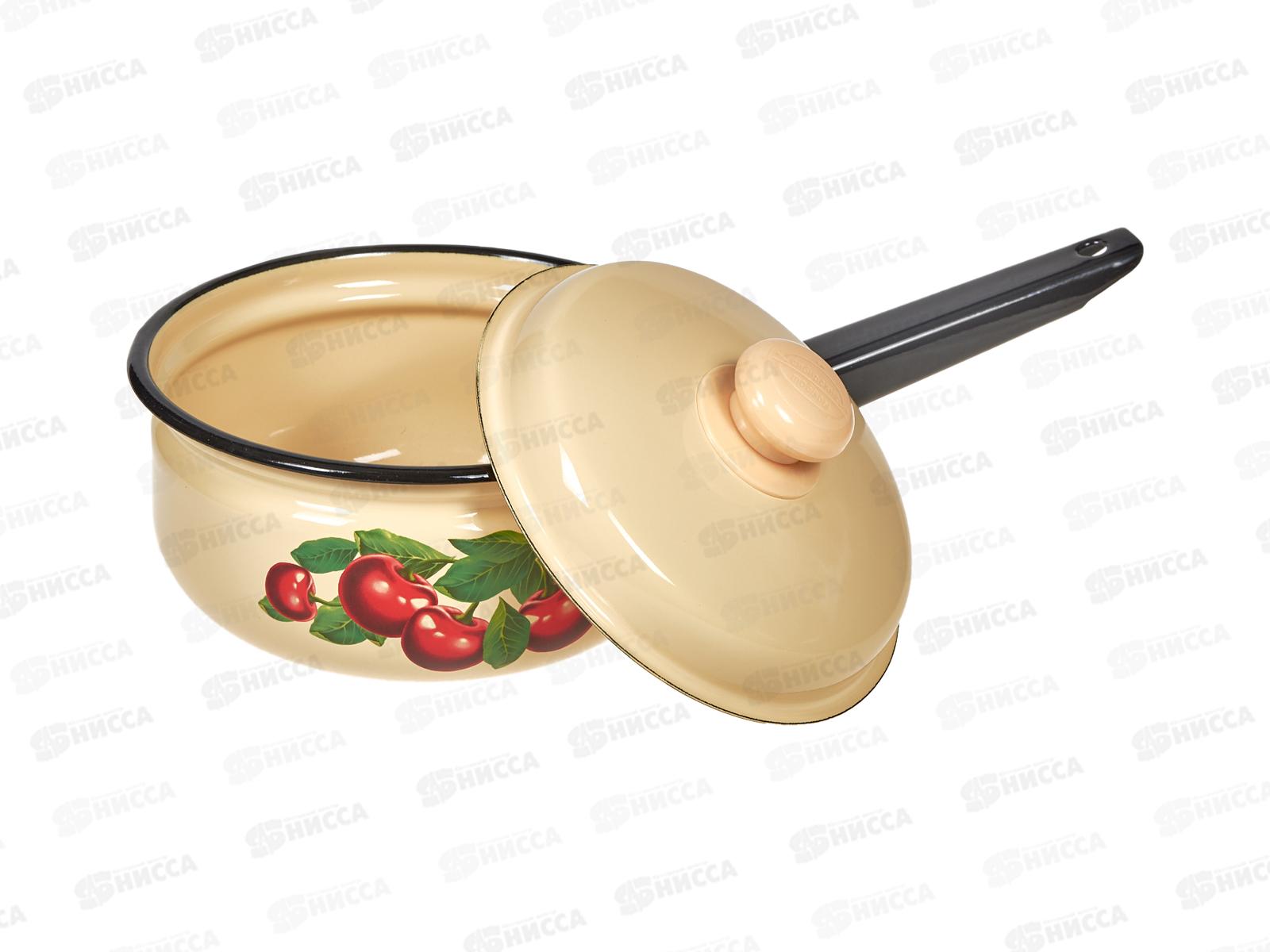 Ковш 1,5л с крышкой декорированный палевый С2108.3П *12