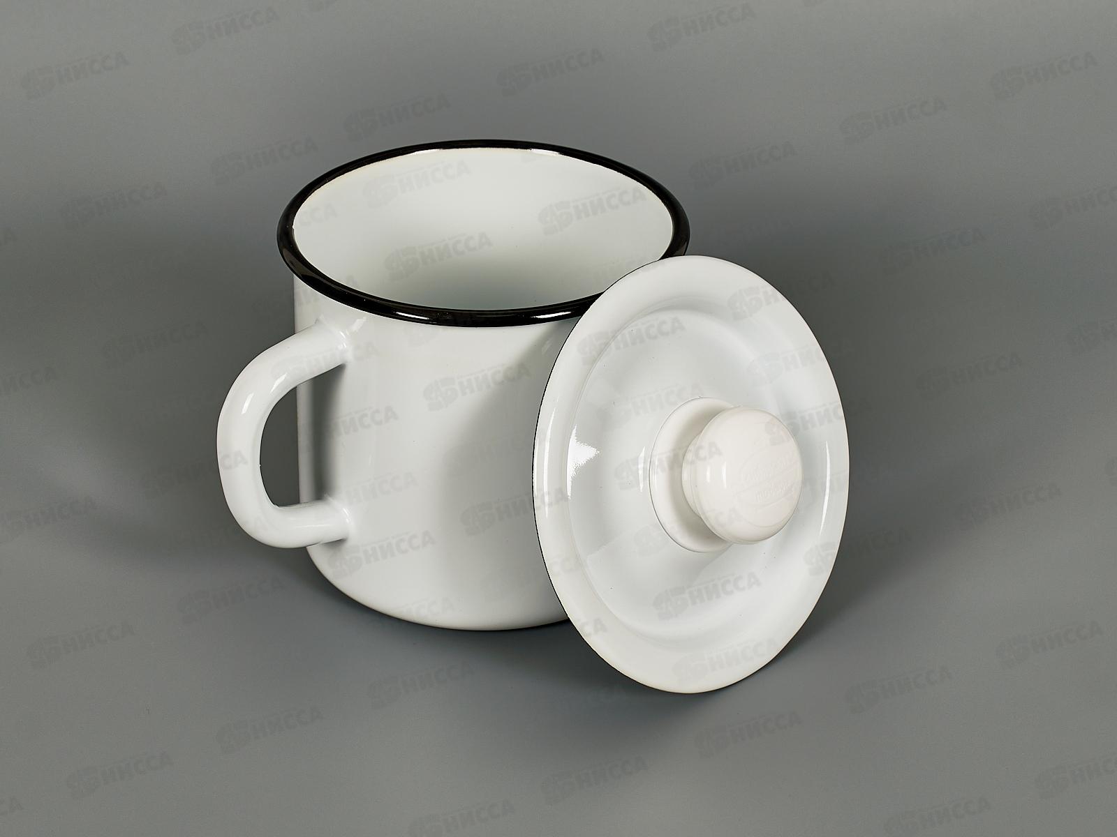 Кружка 1,0л с крышкой, с  декором С0207.3 *8