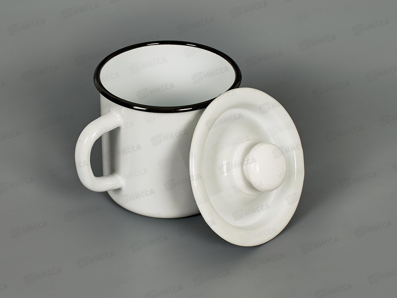 Кружка 1,0л с крышкой светлая С40207.3 *8