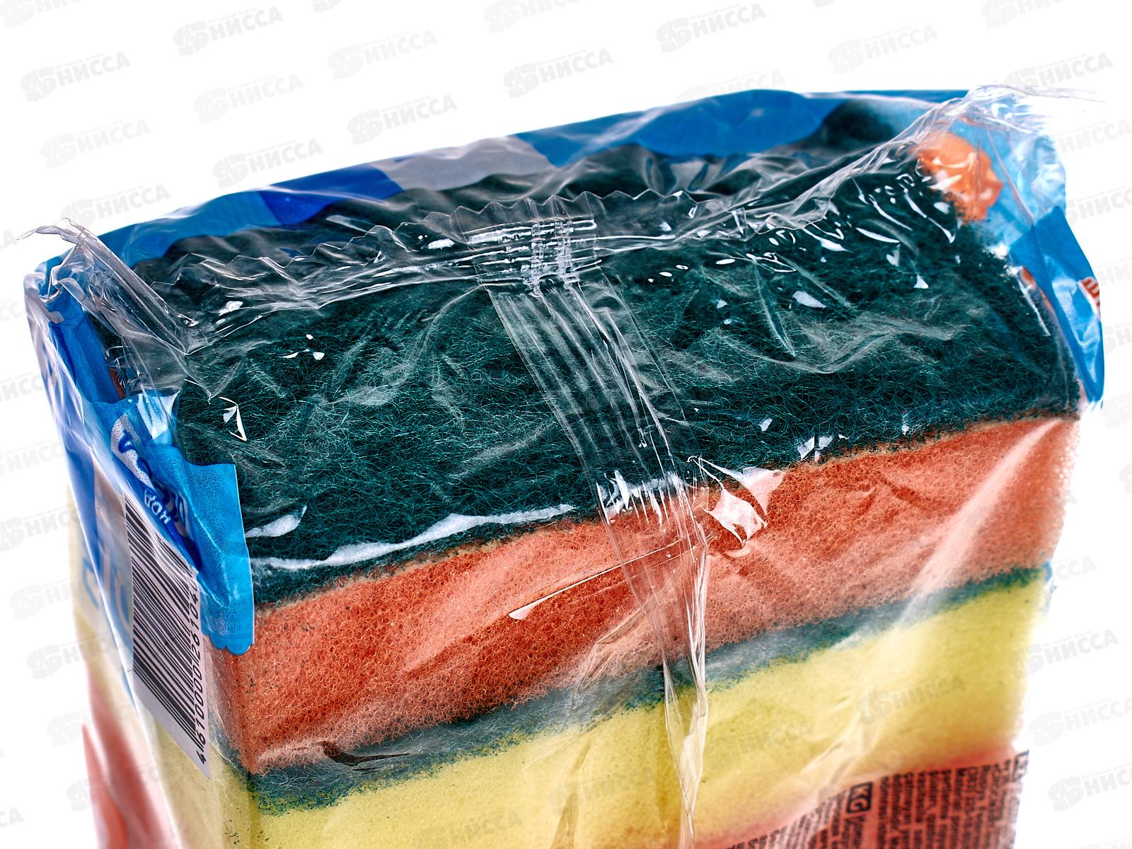 Губка для посуды ХОЗЯЮШКА 5штук миди *60