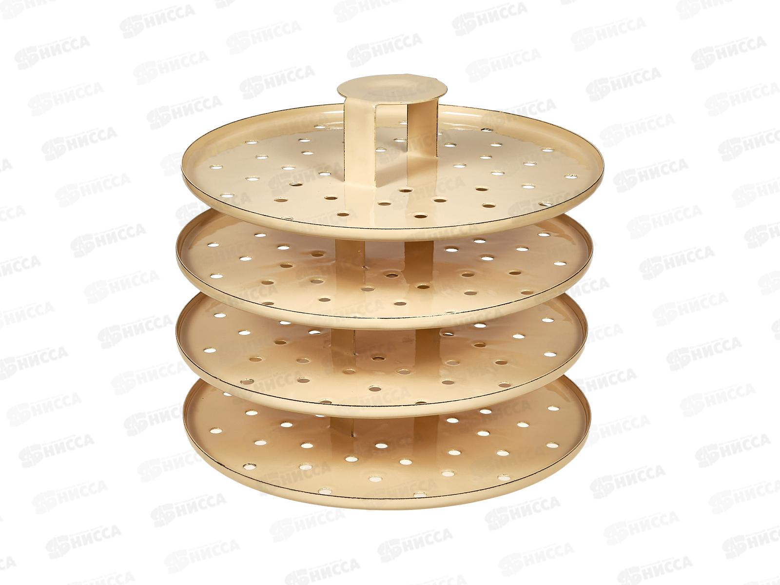 Мантоварка 12л декорированная  палевая (4 вставки) с пластиковай кнопкой С1724.3П *2