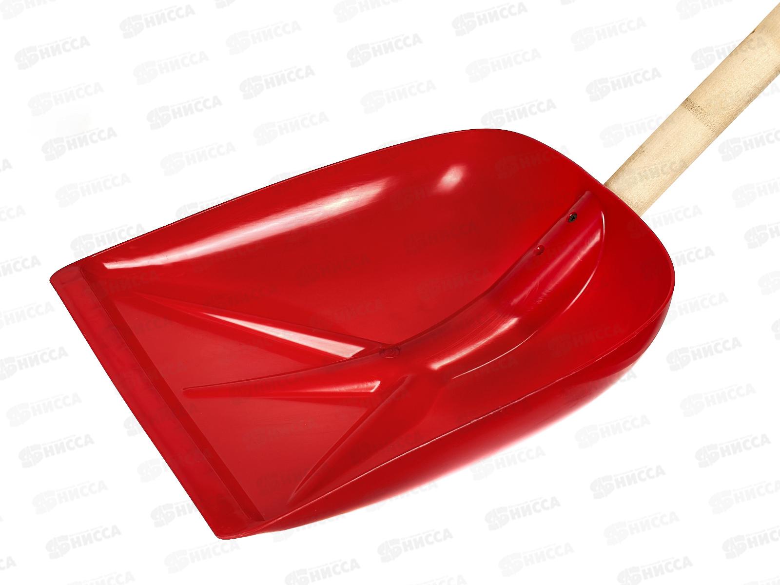 Лопата снеговая с черенком 400*400  ИНТ *3