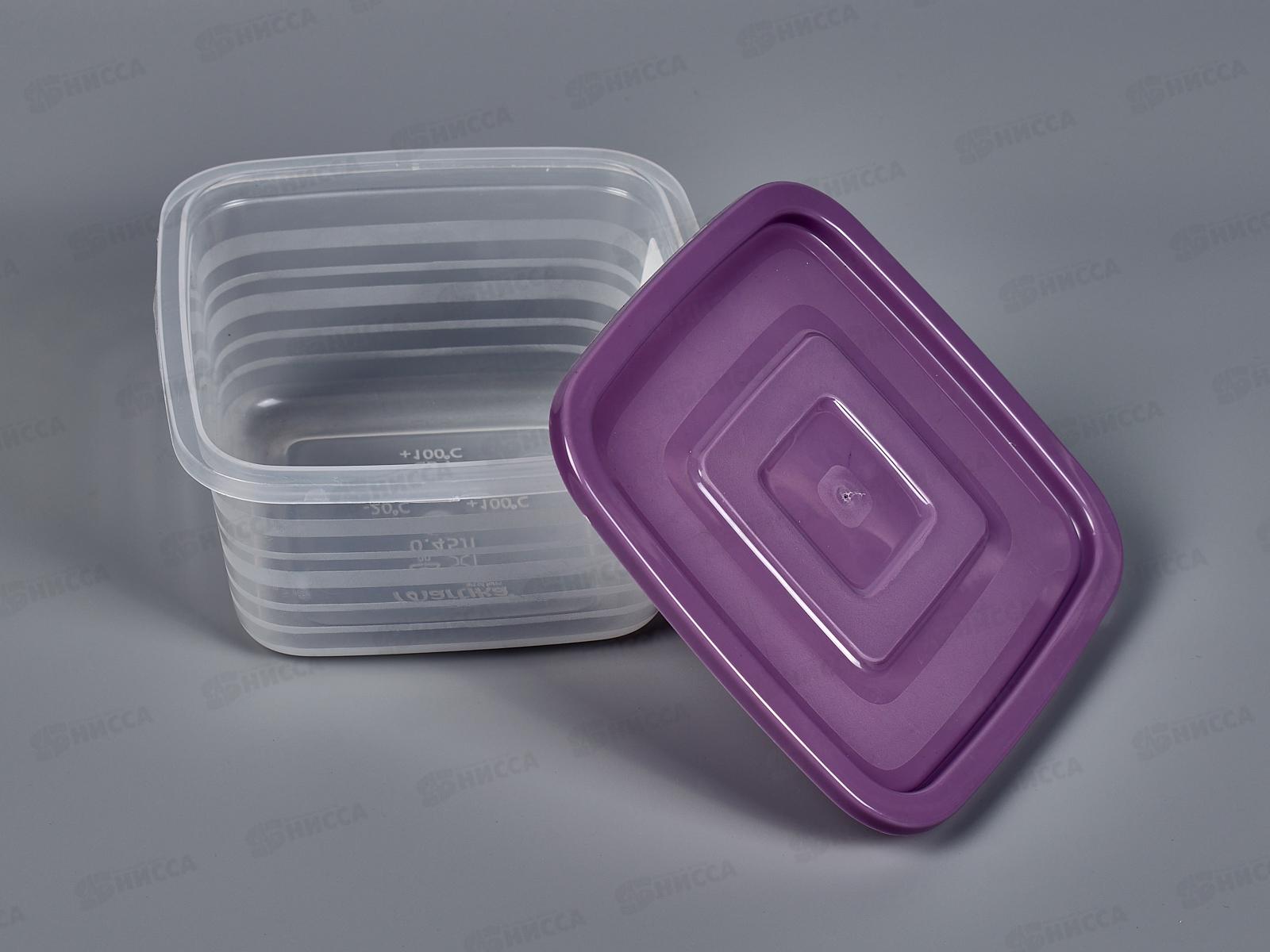 Контейнер СВЧ 0,45л Унико квадратный С208 ассортимент *52