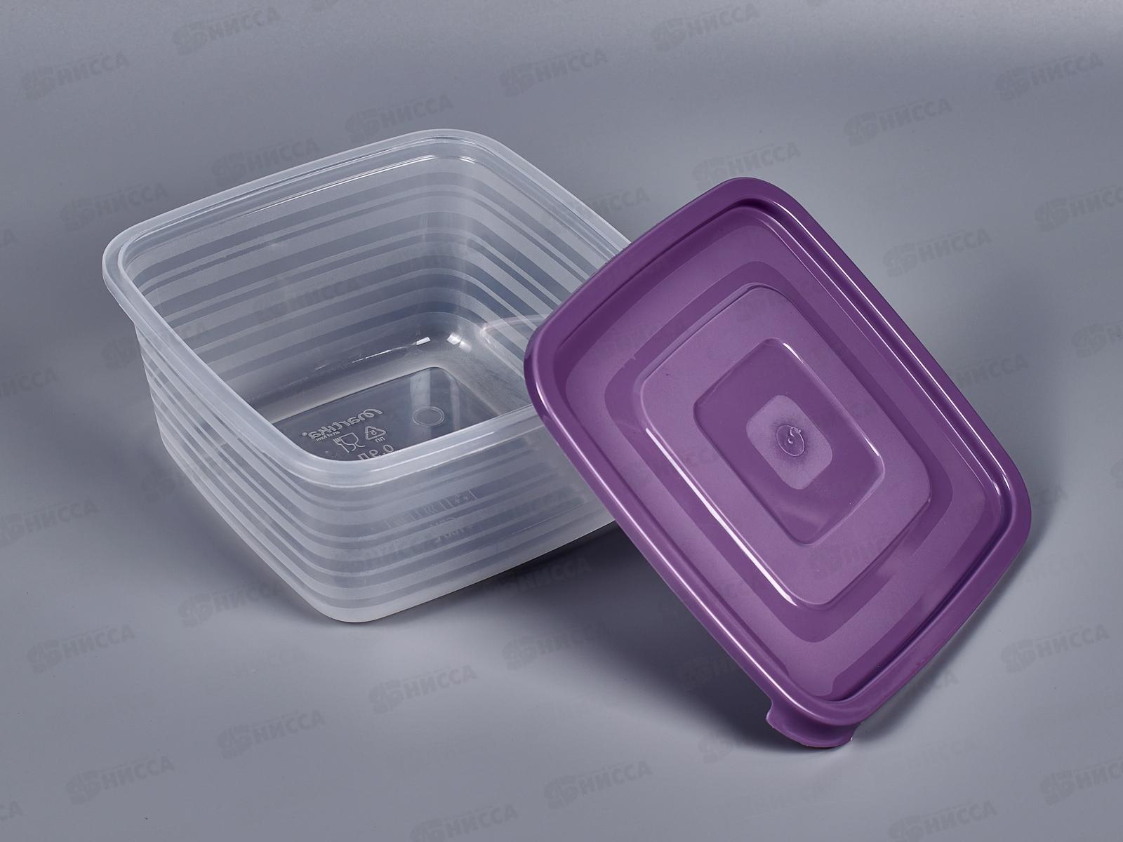 Контейнер СВЧ 0,9л Унико квадратный С209*48