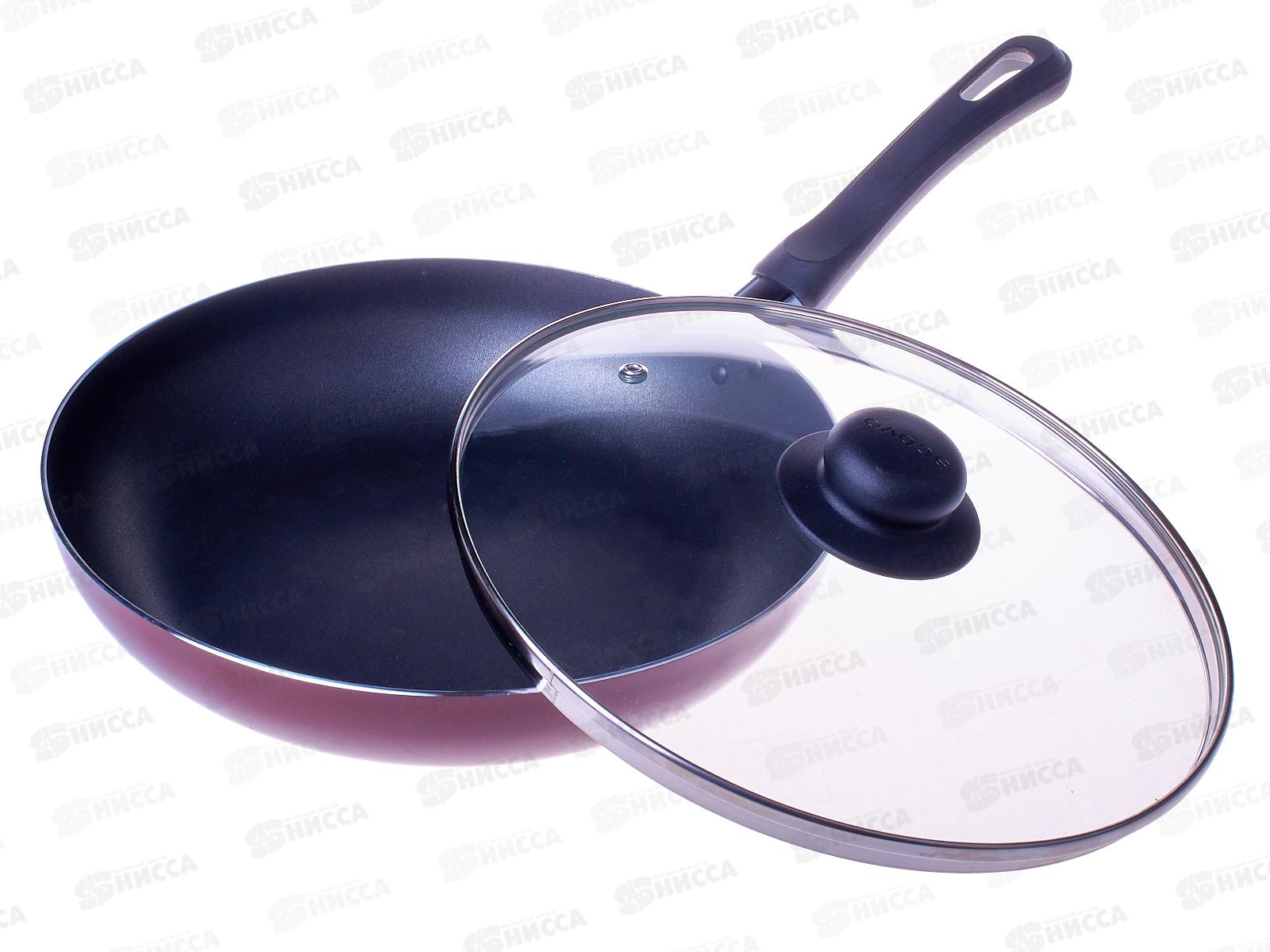 Сковорода Эксперт 22см стеклянная крышка СЭ-027 *8