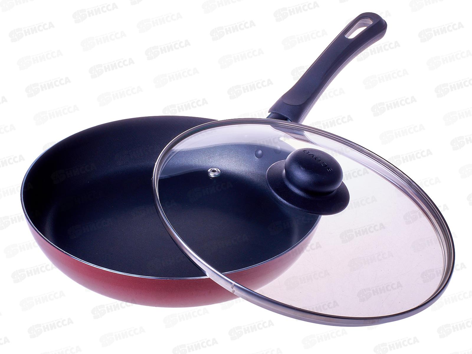 Сковорода Эксперт 24см стеклянная крышка СЭ-028 *8