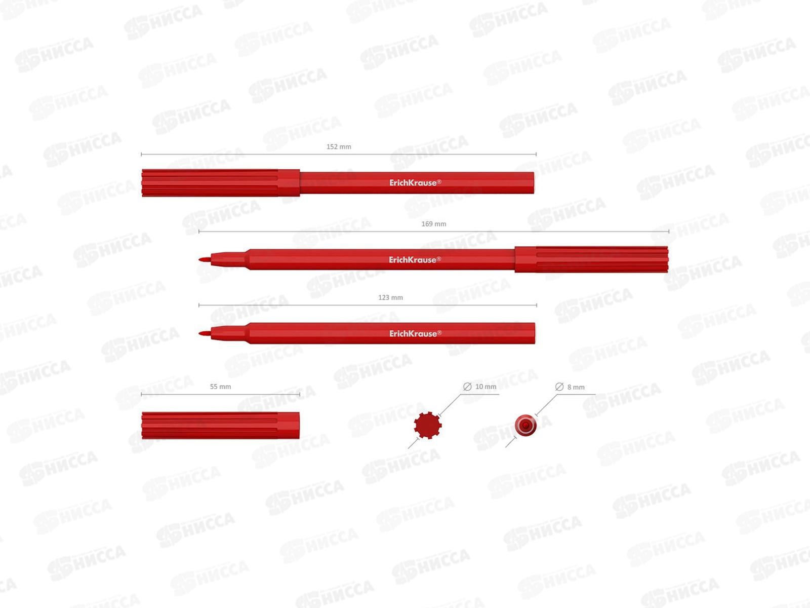 Фломастеры 6 цветов EK цветной колпачок 33049*24/480