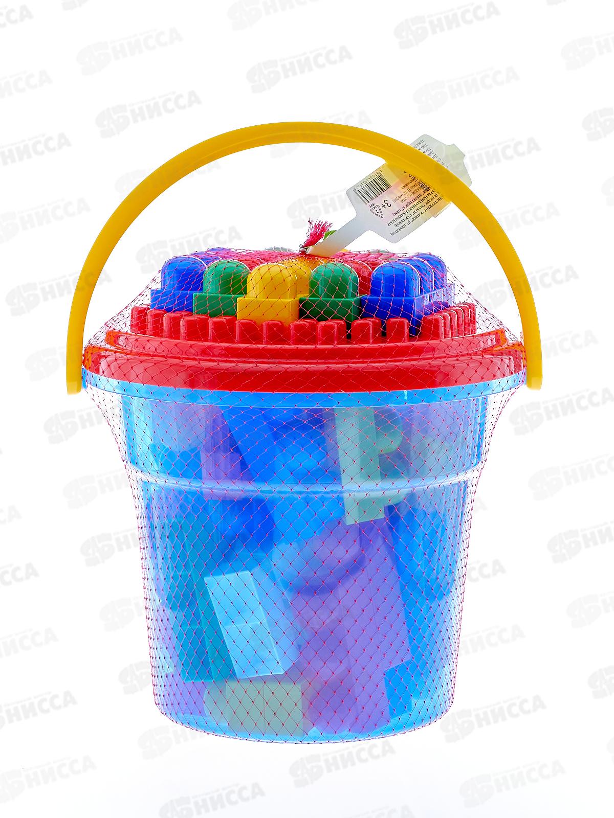 Конструктор Самоделкин Юниор 57 элемент 1853 в ведре &quotМакси&quot с крышкой *6