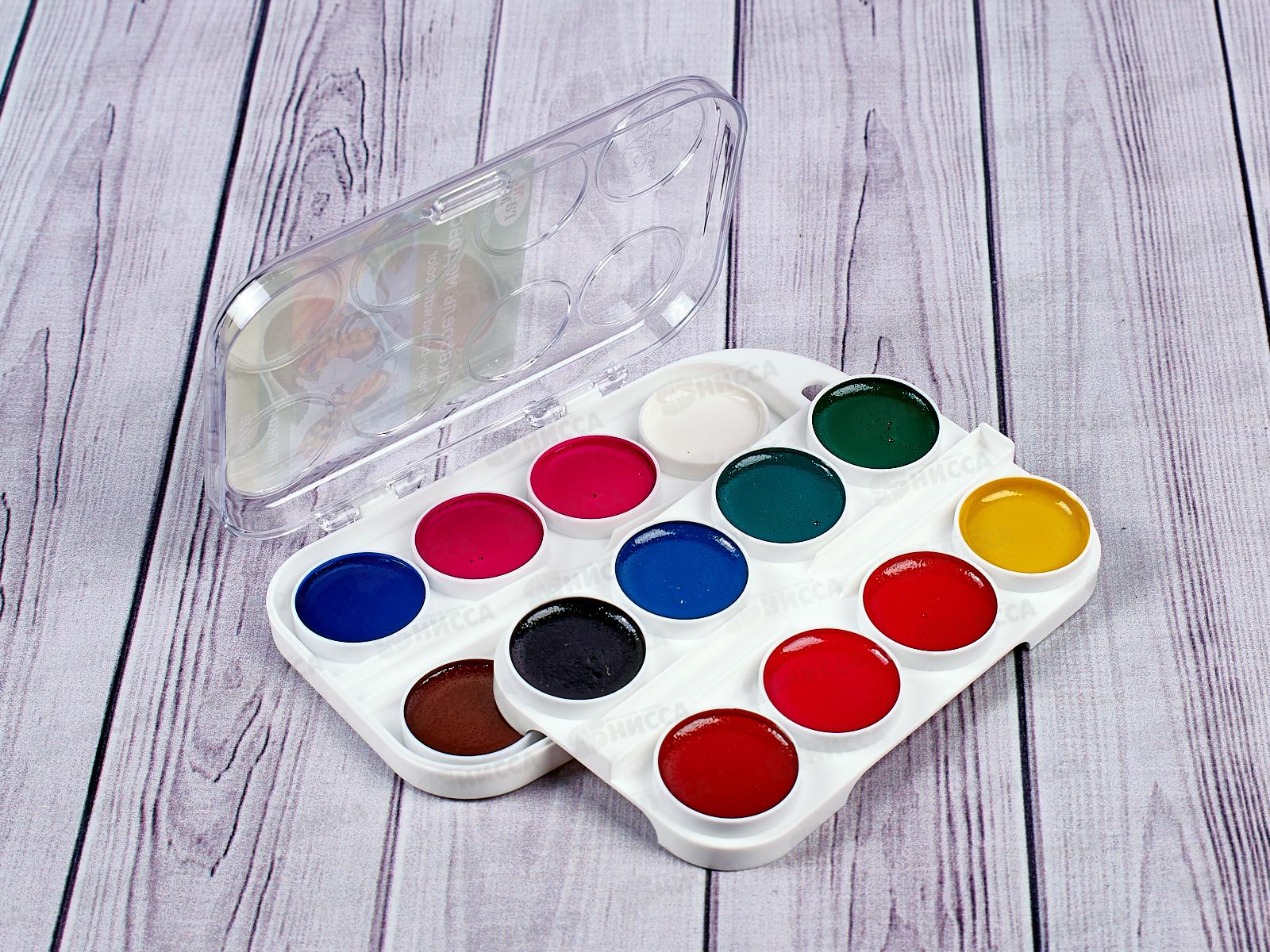 Акварель ГАММА Пчелка 16 цветов  пластиковая упаковка, без кисти, 212042 *16