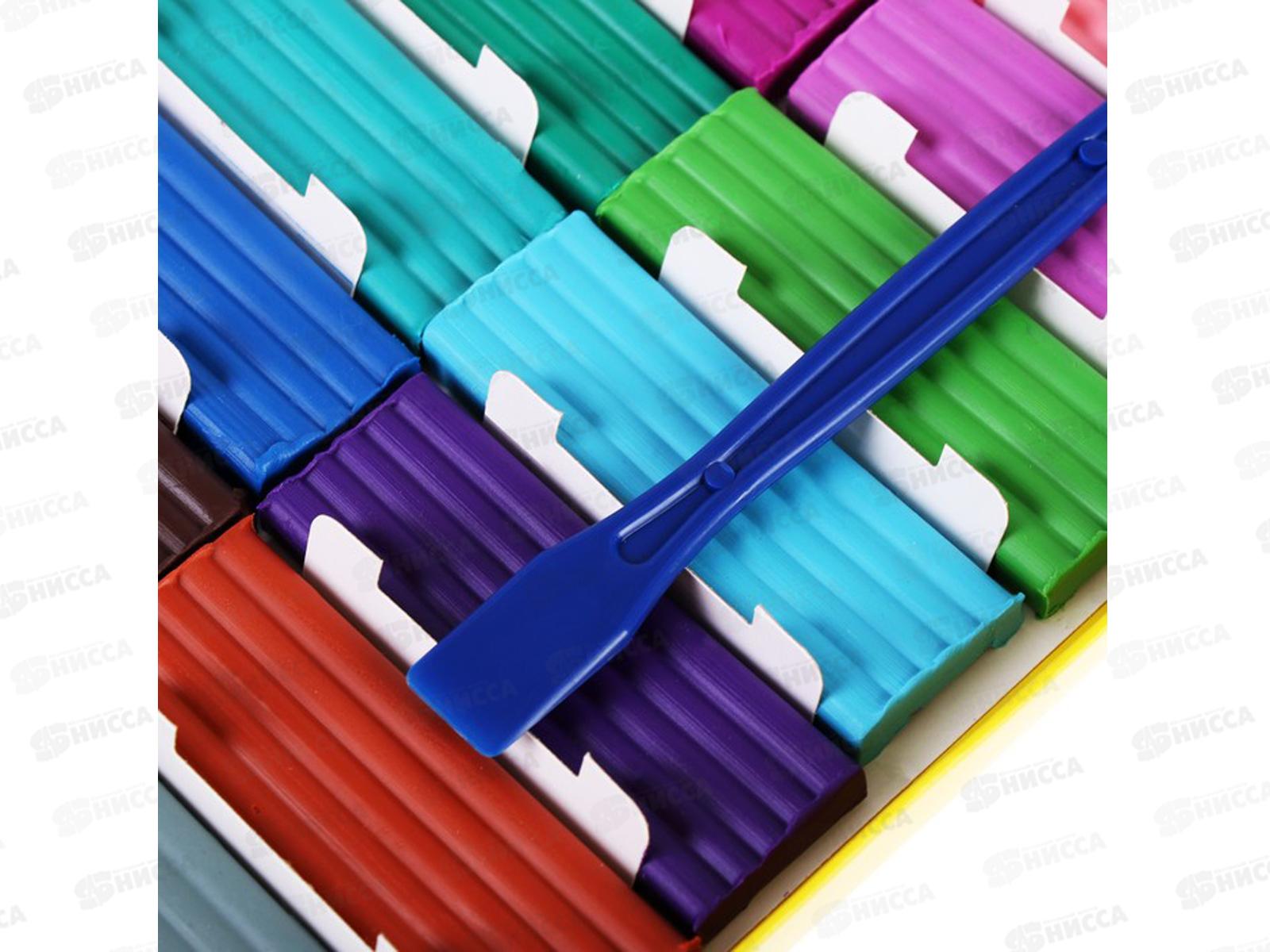 Пластилин 18 цветов 252 грамма ГАММА Юный художник, со стеком, 280047 *10