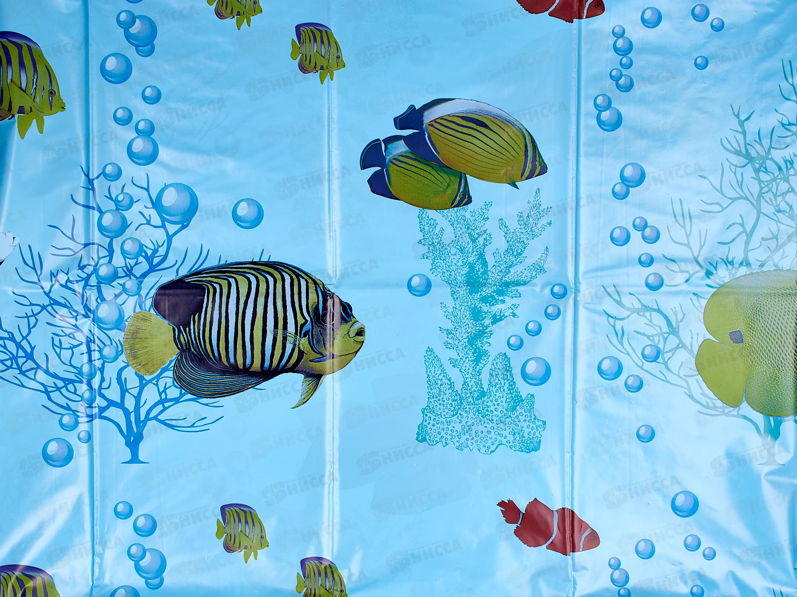 Штора в ванну полиэтиленовая 180*180 Кораллы  *40