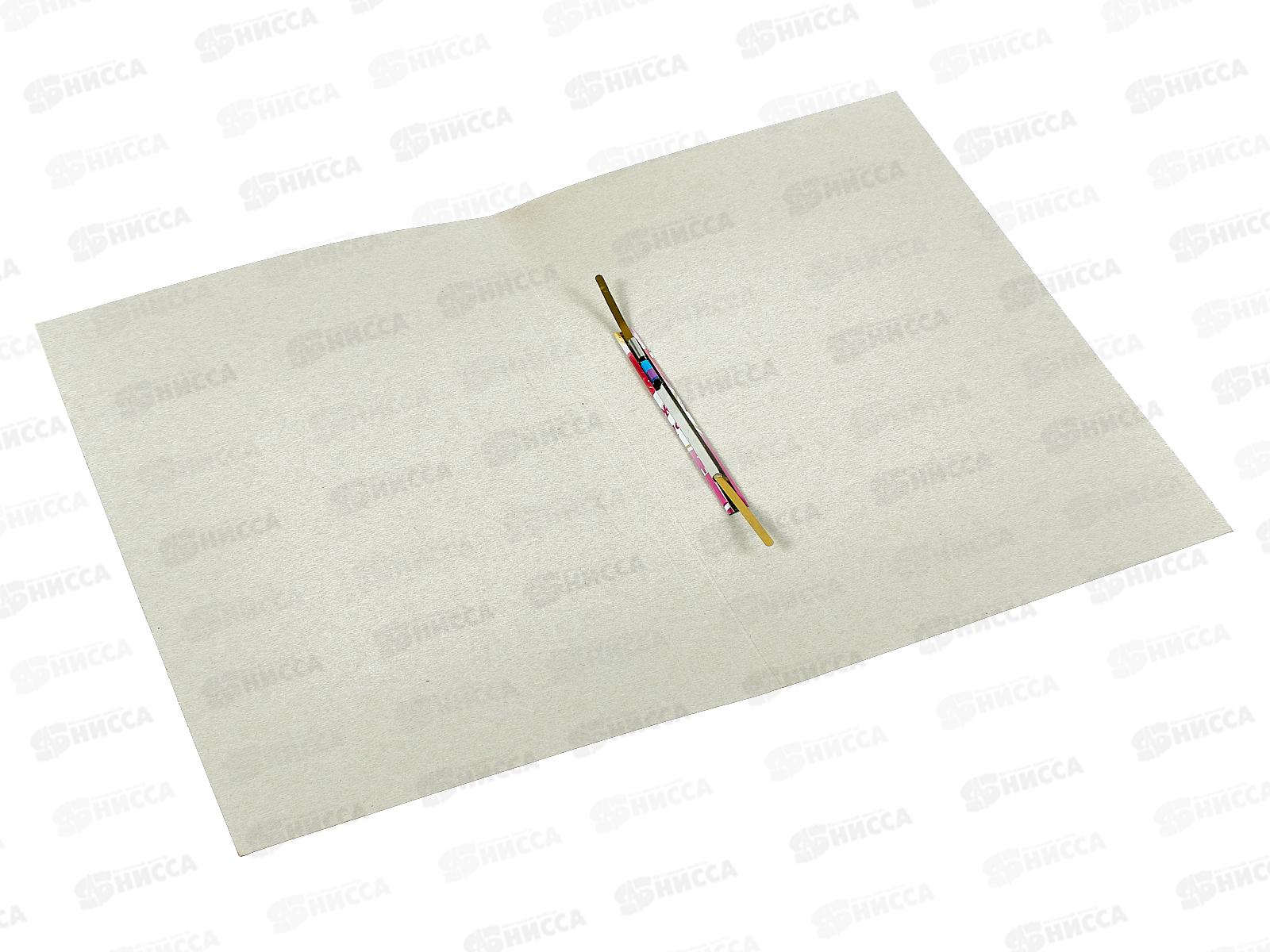 Скоросшиватель картонный цветной ЛХ синий, мелованный (5С2-2444) *100