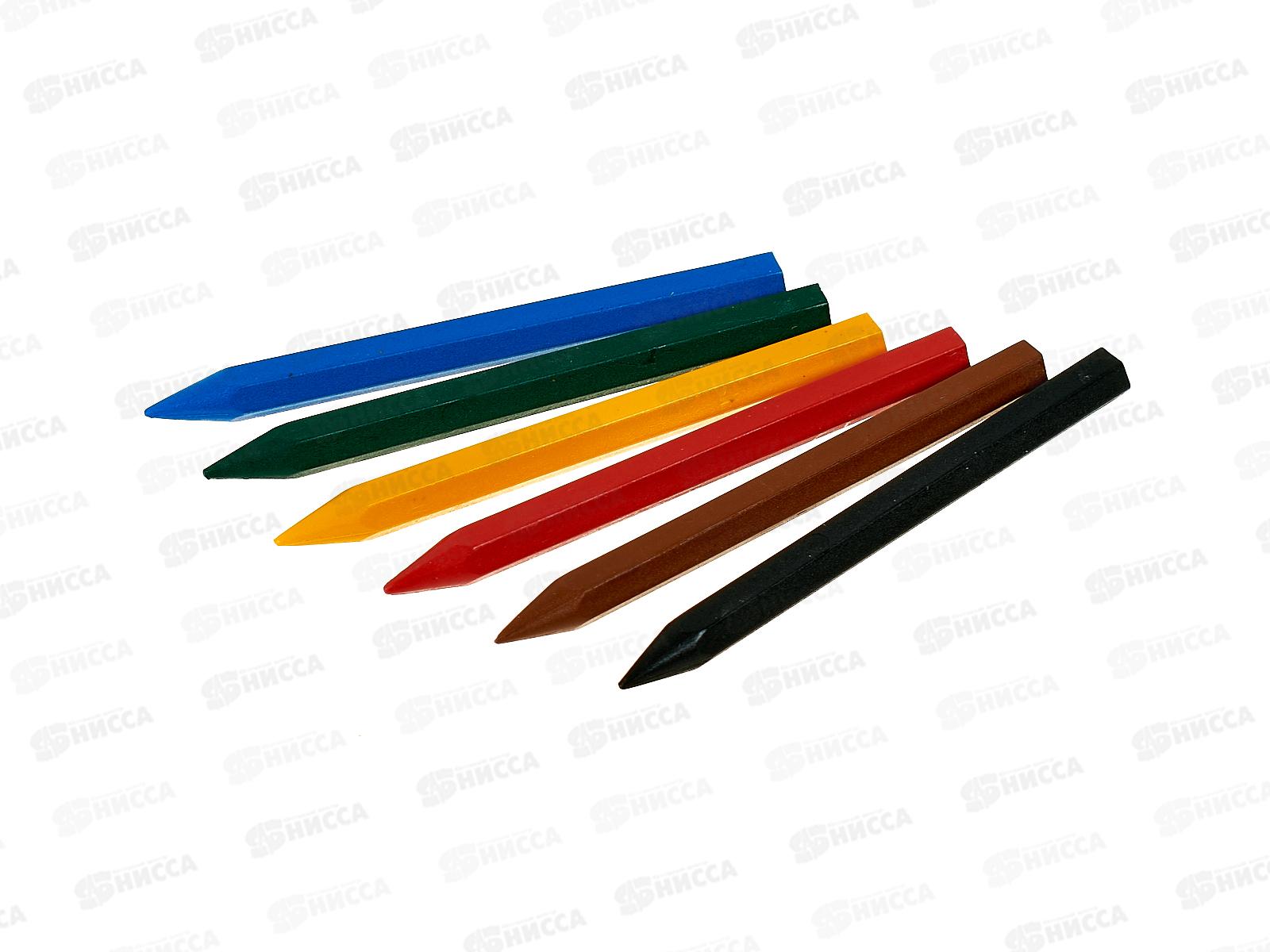 Мелки восковые ЛУЧ Zoo 6 цветов ,картонная упаковка, 12с864-08 *58