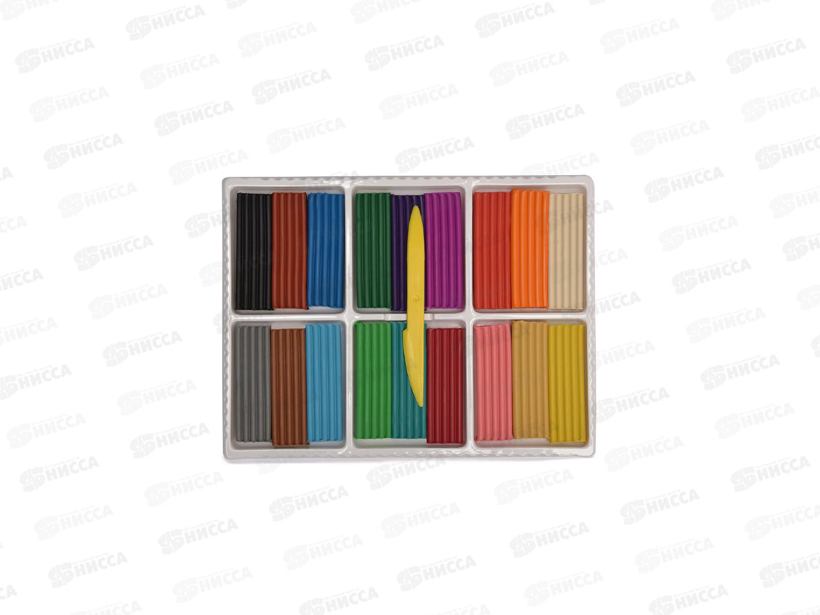 Пластилин 18 цветов 360 грамм ЛУЧ Классика, картонная упаковка, 20с1330-08 *14